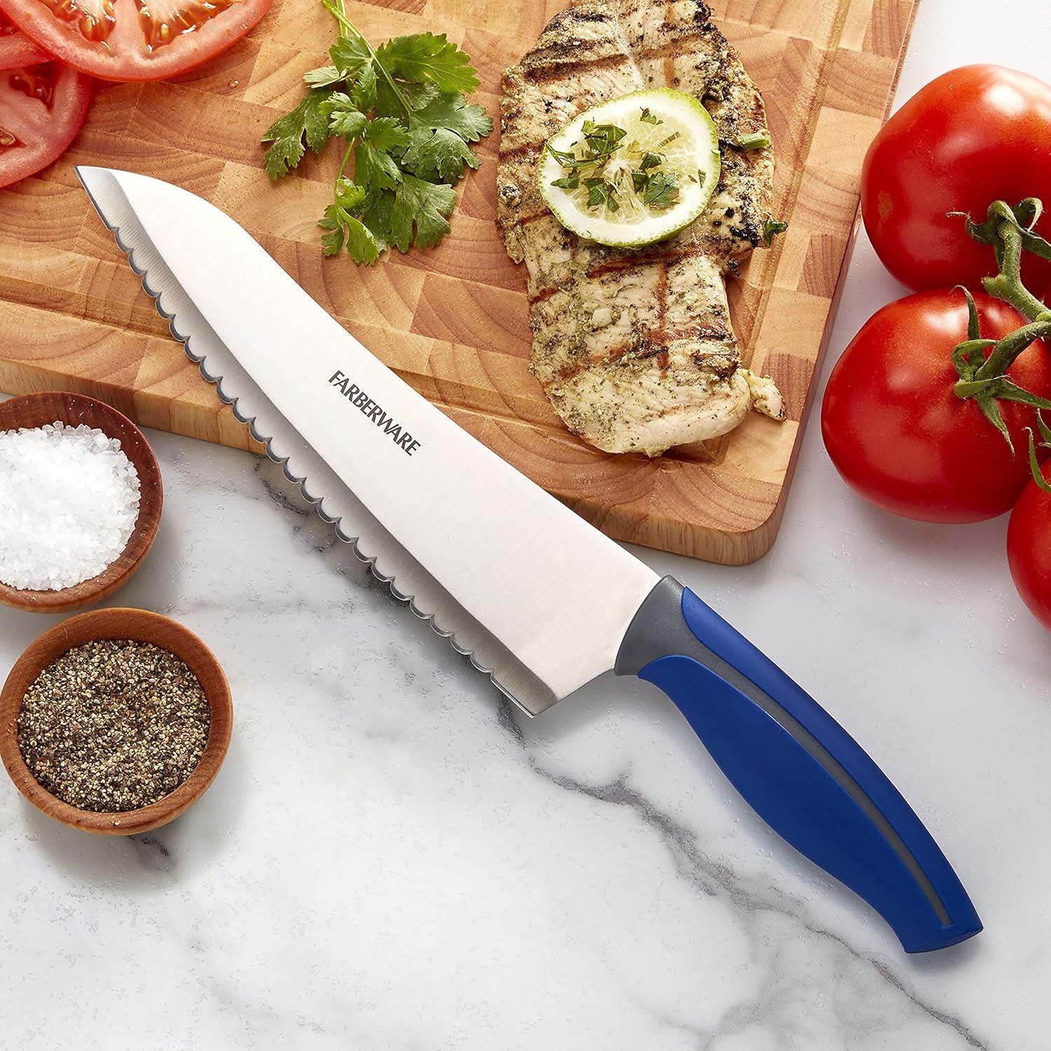 Cuchillo de Chef Serrado Farberware 20.32 cm Marino