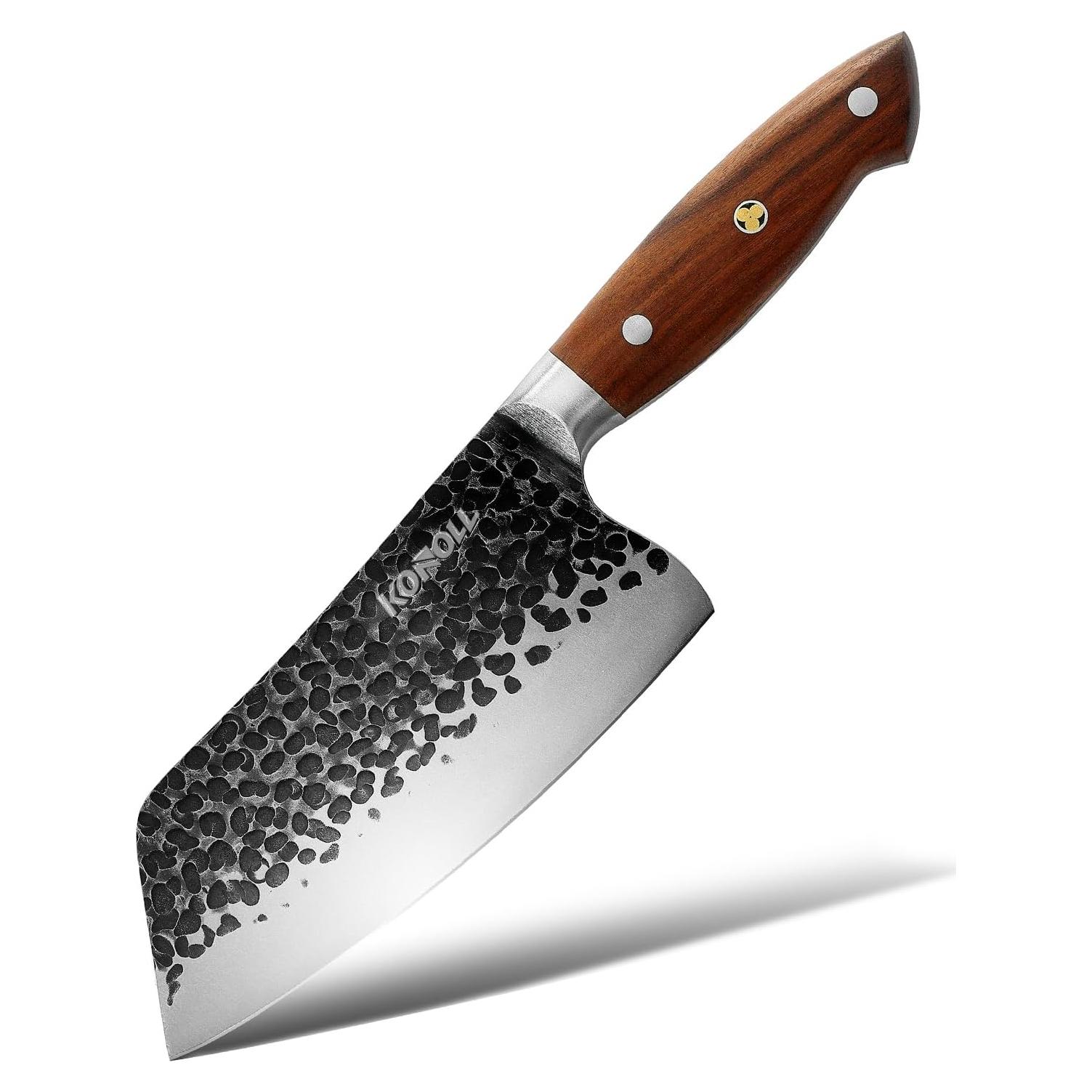 Cuchillo de Carnicero KONOLL 21 cm Acero Japonés AUS-8 Forjado