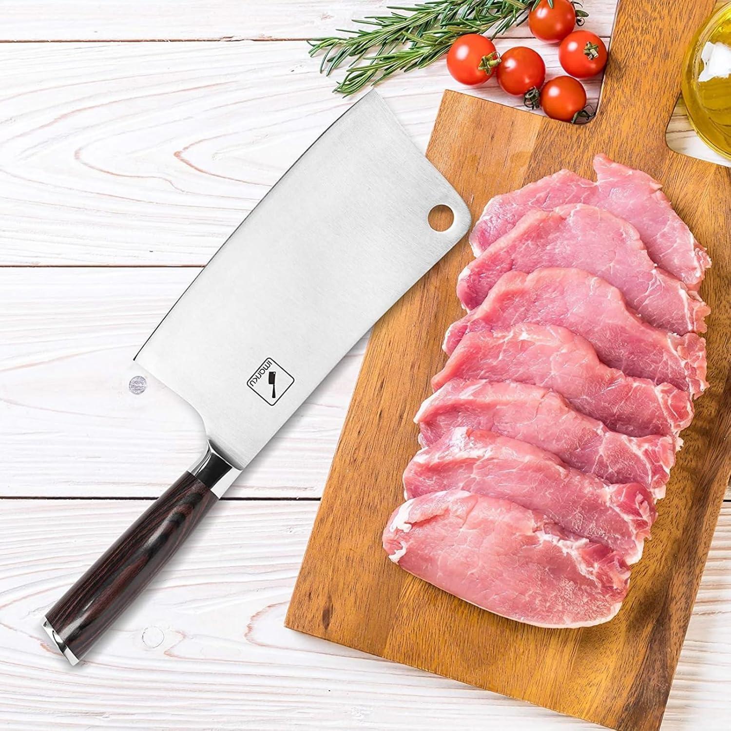 Cuchillo Cleaver Imarku 17.78 cm Acero Inoxidable SUS440A