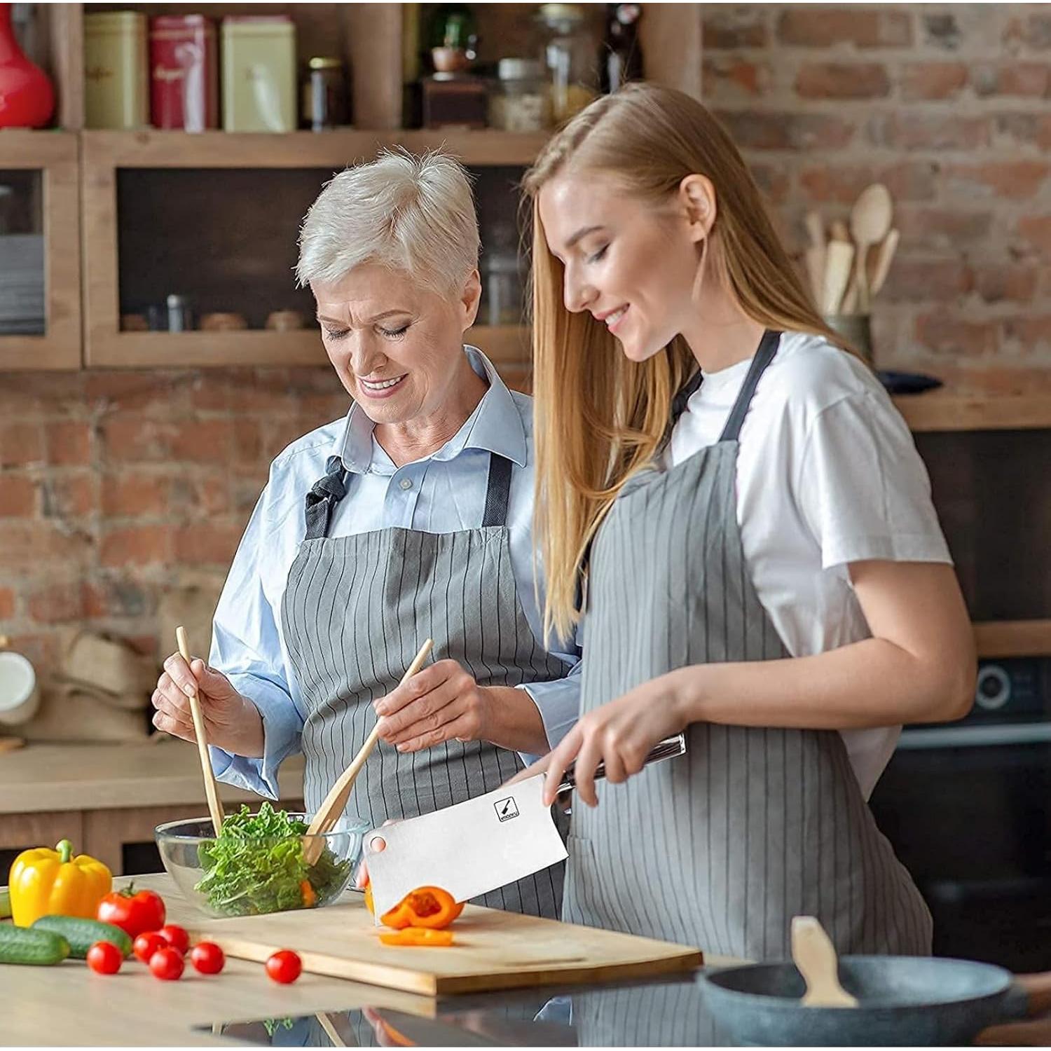 Cuchillo Cleaver Imarku 17.78 cm Acero Inoxidable SUS440A