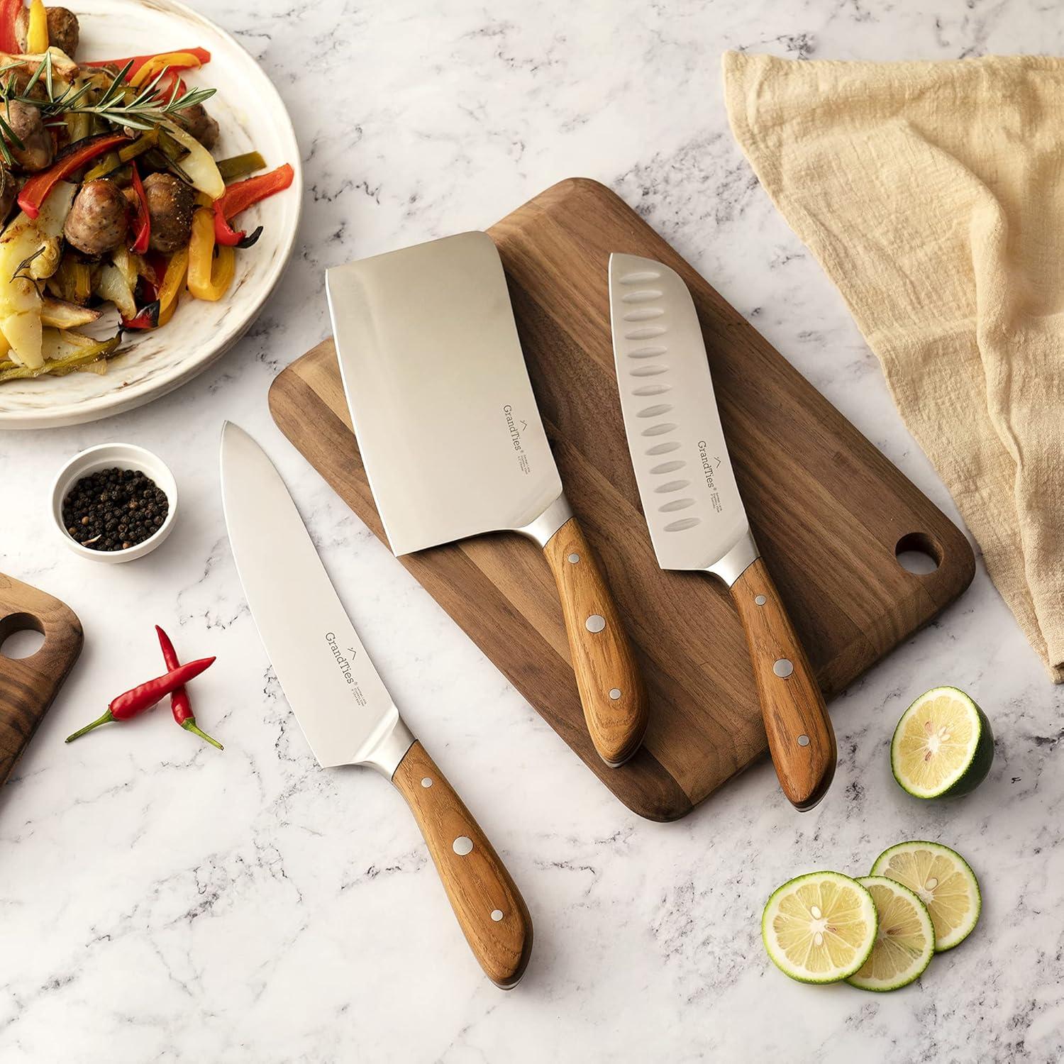 Cuchillo de Chef 20 cm GrandTies - Acero Inoxidable Alemán