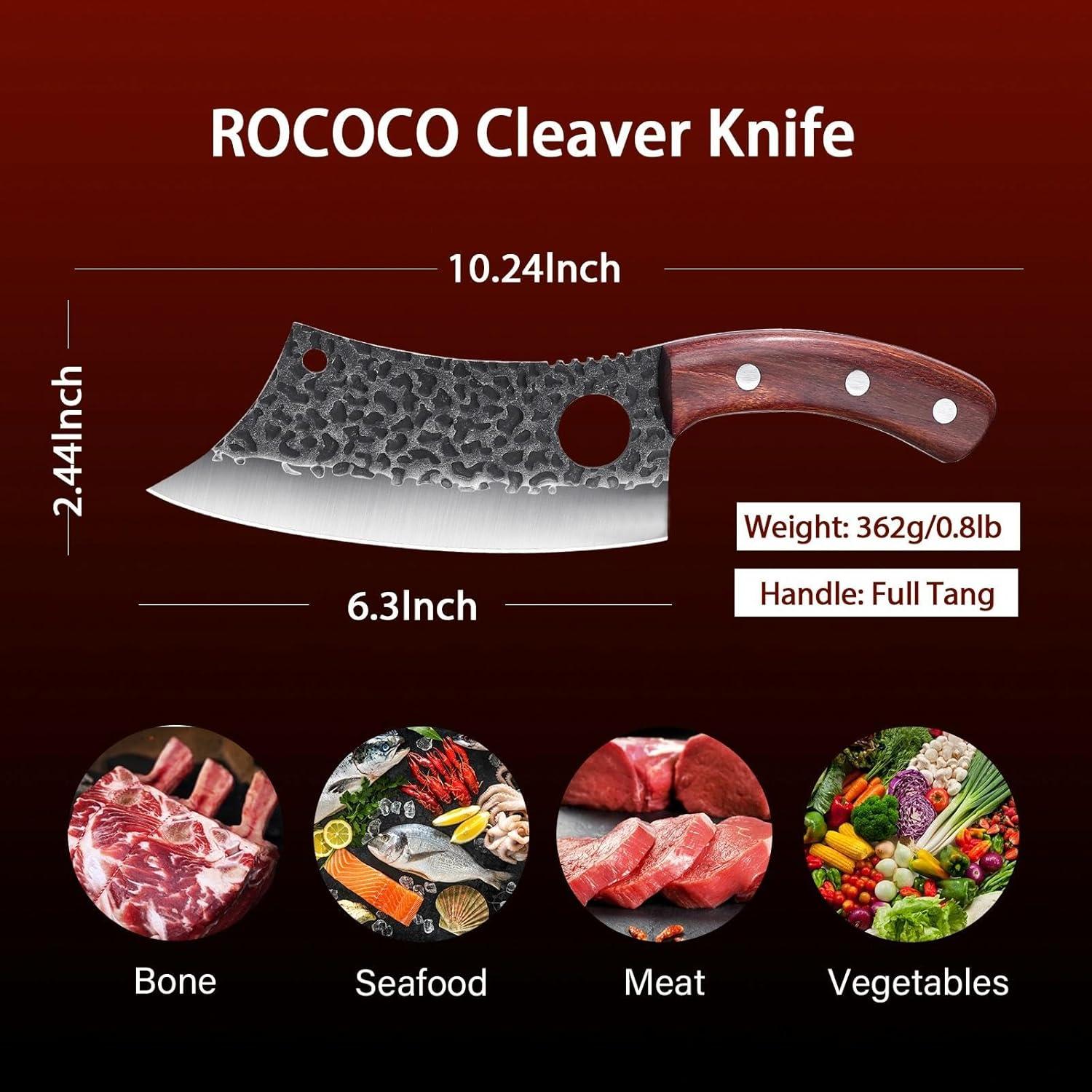 Set de Cuchillos de Cocina ROCOCO 3PCS - Chef, Cleaver, Viking