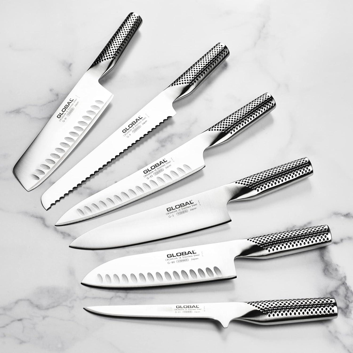 Conjunto de Cuchillos Global 20 Piezas Acero Inoxidable Japonés