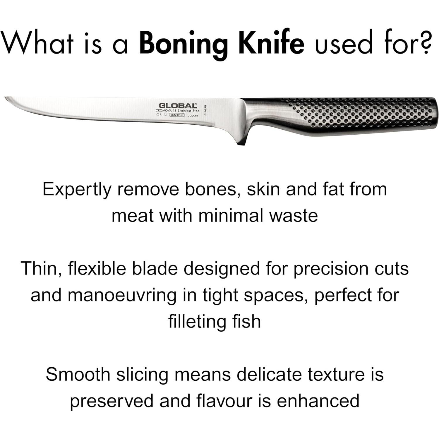 Cuchillo de Deshuesar Global GF-31 16 cm Acero Inoxidable
