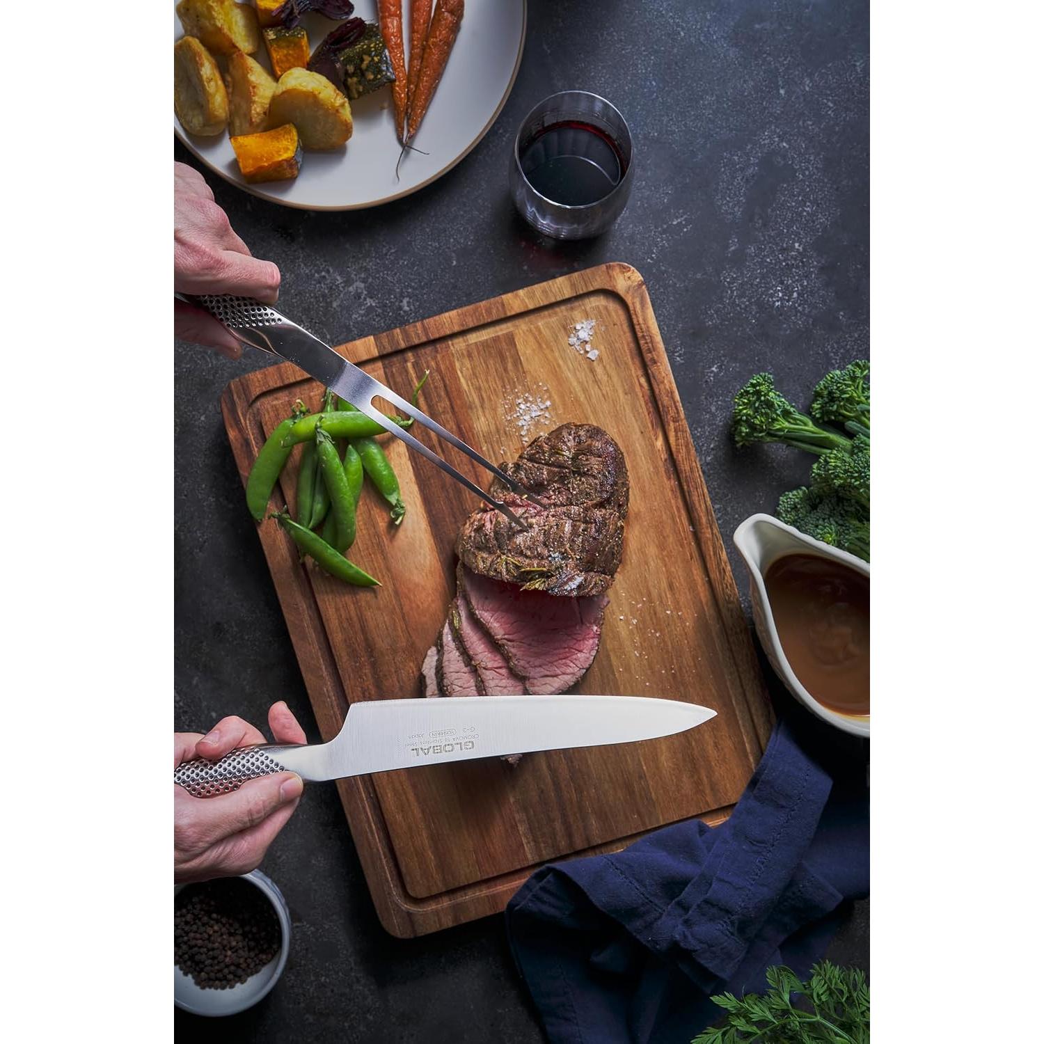 Conjunto de tallado Global G-313 2 piezas acero inoxidable