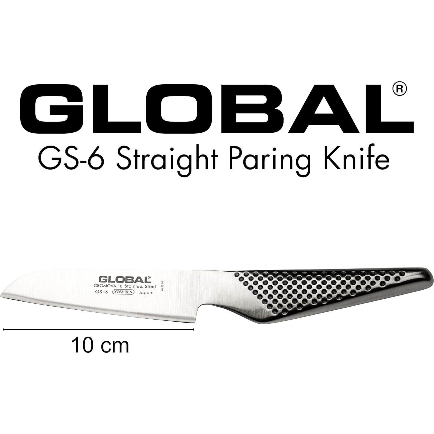 Cuchillo Santoku de Pelar Global GS-6 - Acero Inoxidable 10.16 cm