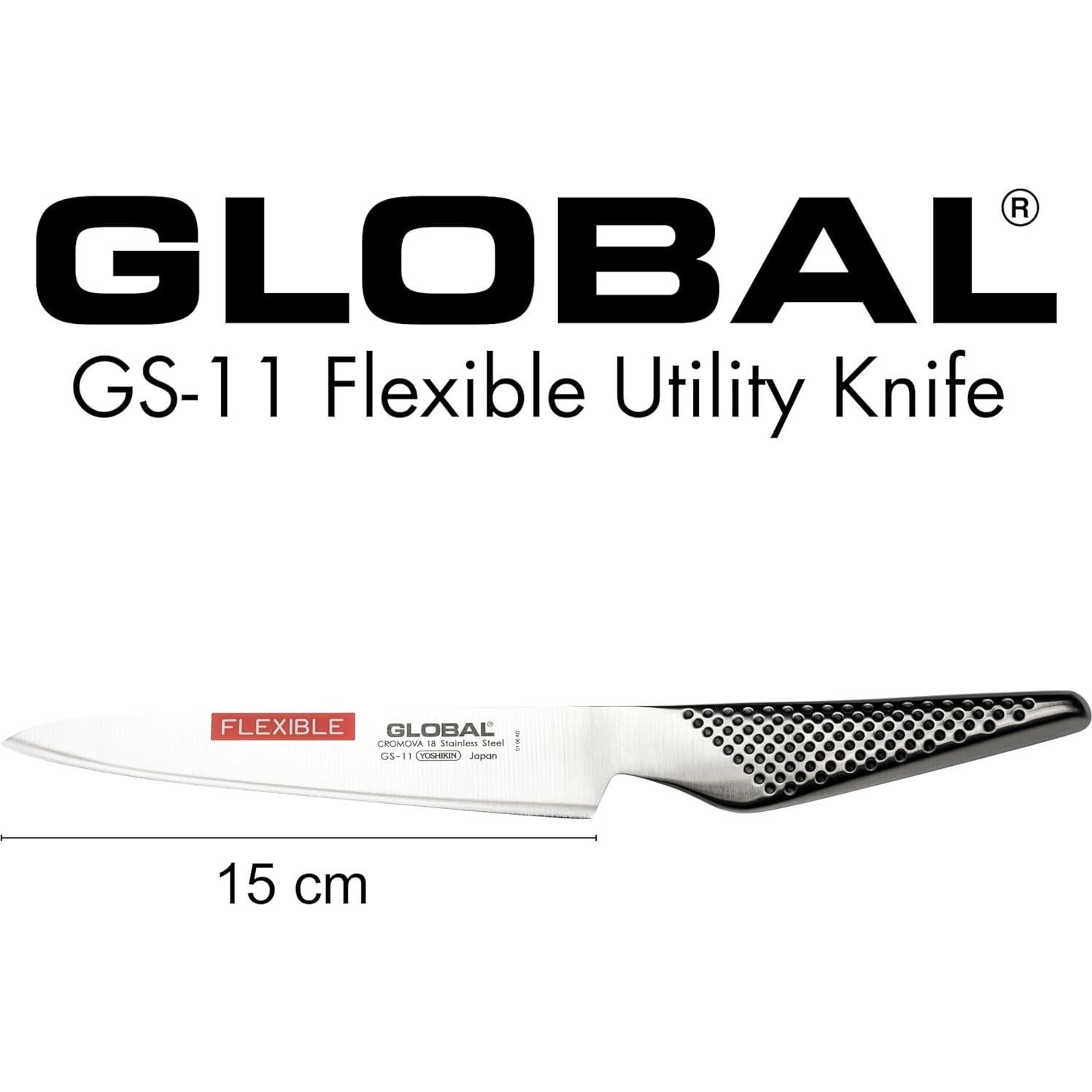 Cuchillo Utility Global GS-11 15.24 cm Acero Inoxidable Japonés