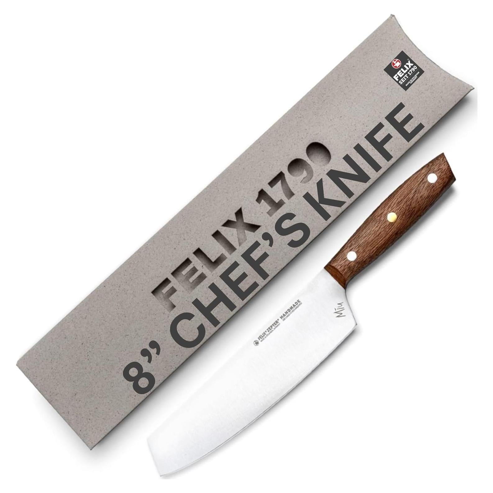 Cuchillo de Chef Felix Zepter MIU 20 cm Acero Solingen Nogal