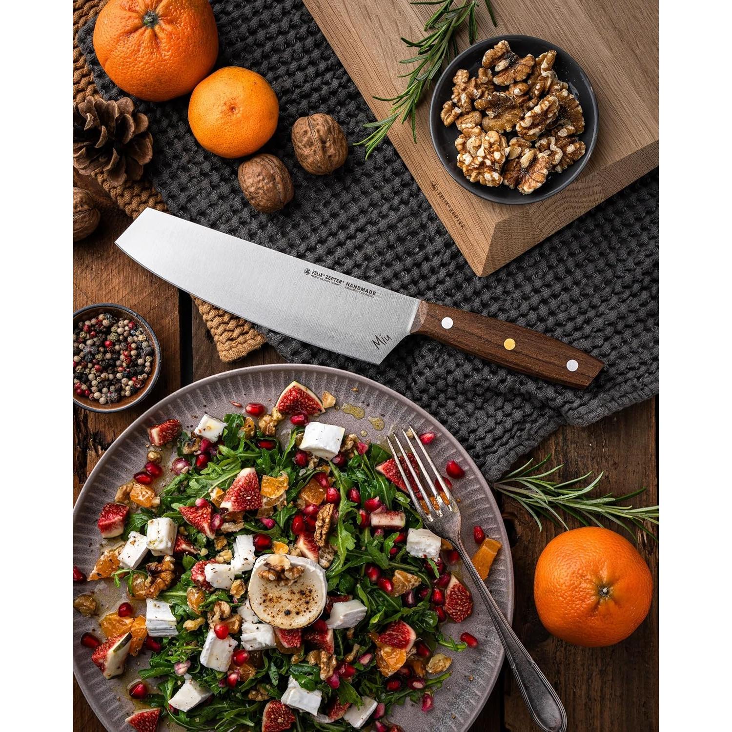 Cuchillo de Chef Felix Zepter MIU 20 cm Acero Solingen Nogal