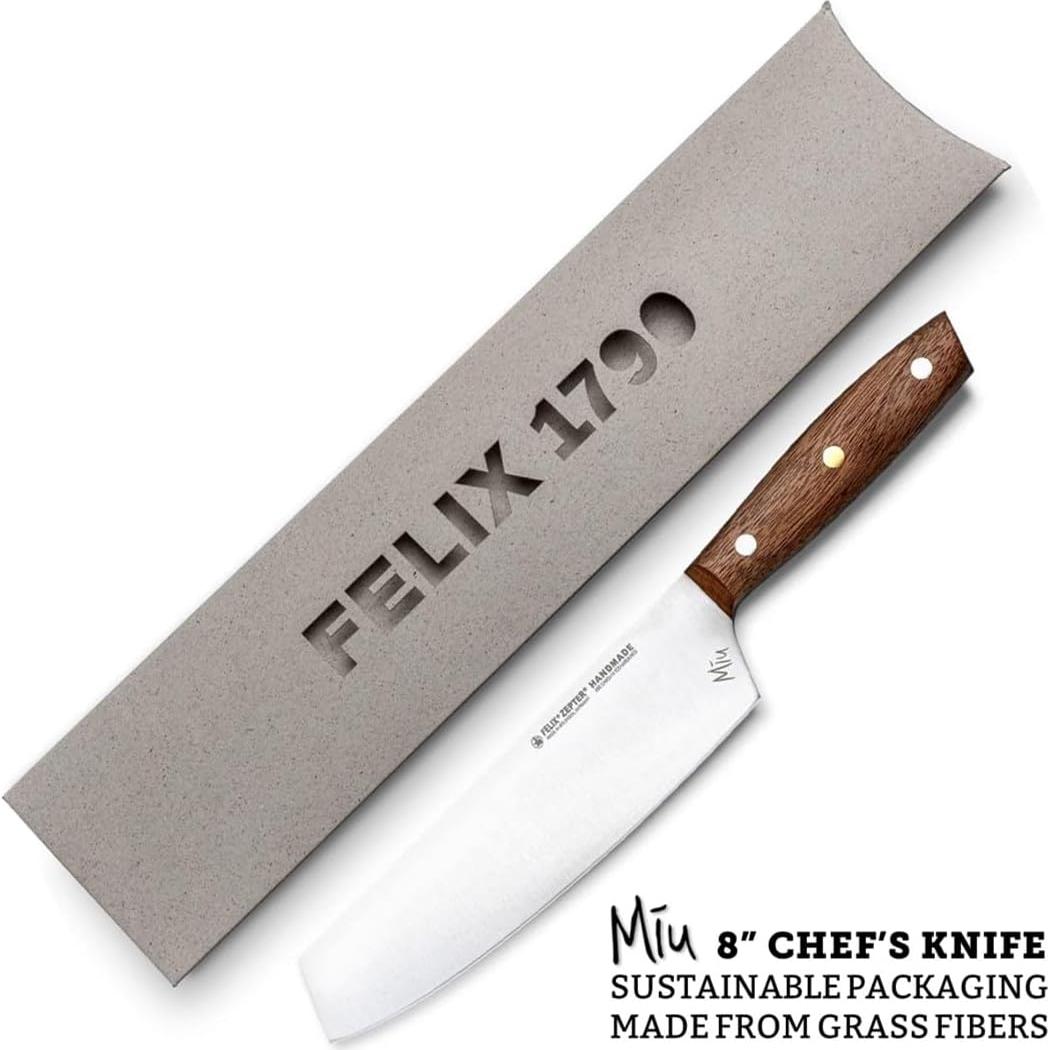 Cuchillo de Chef Felix Zepter MIU 20 cm Acero Solingen Nogal