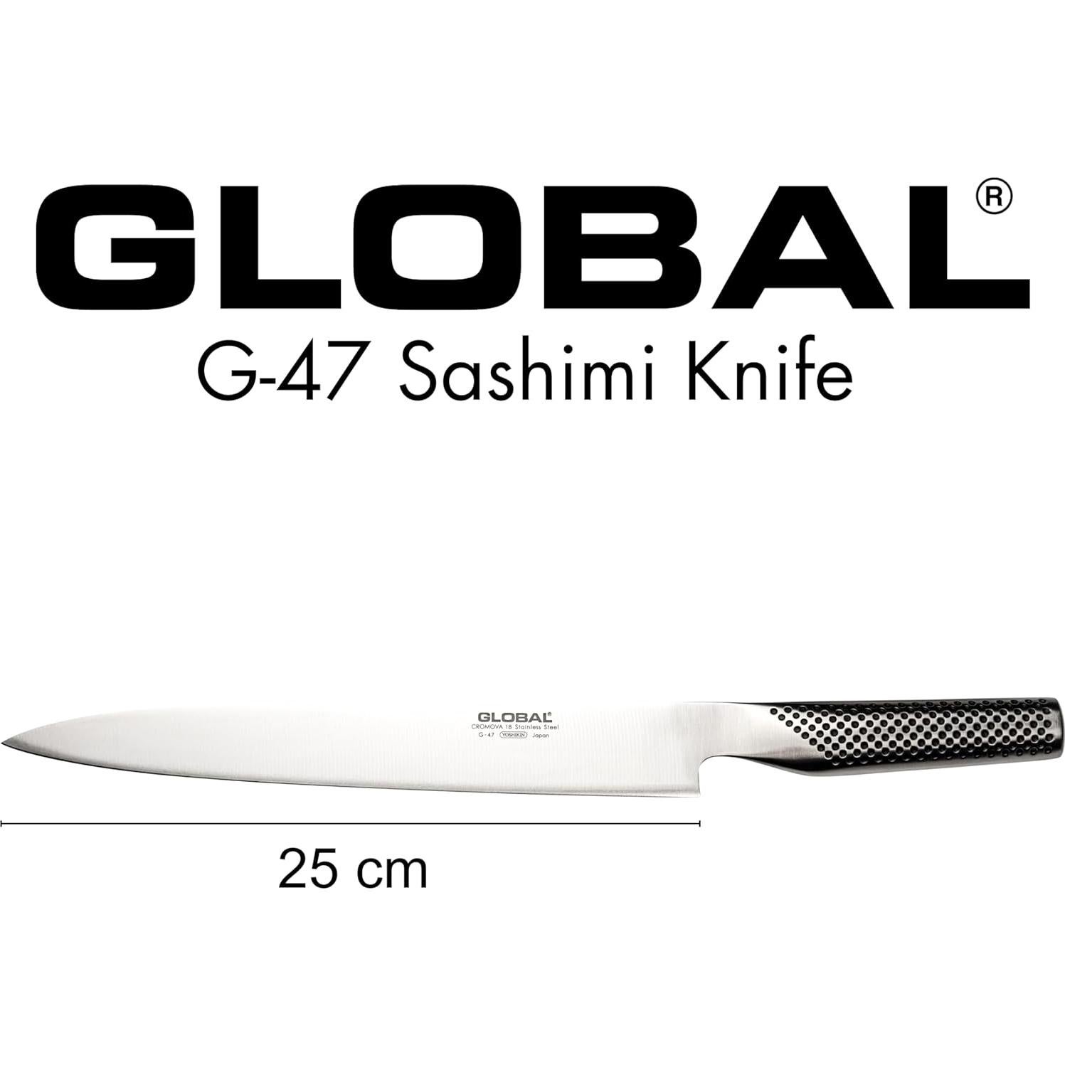 Cuchillo Sashimi Global G-47 25 cm Acero Inoxidable Japonés