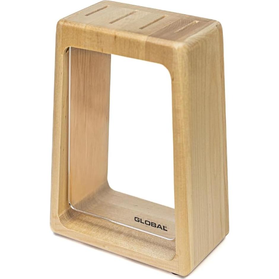 Conjunto de Cuchillos Global G-79670 con Bloque de Arce 5 Piezas