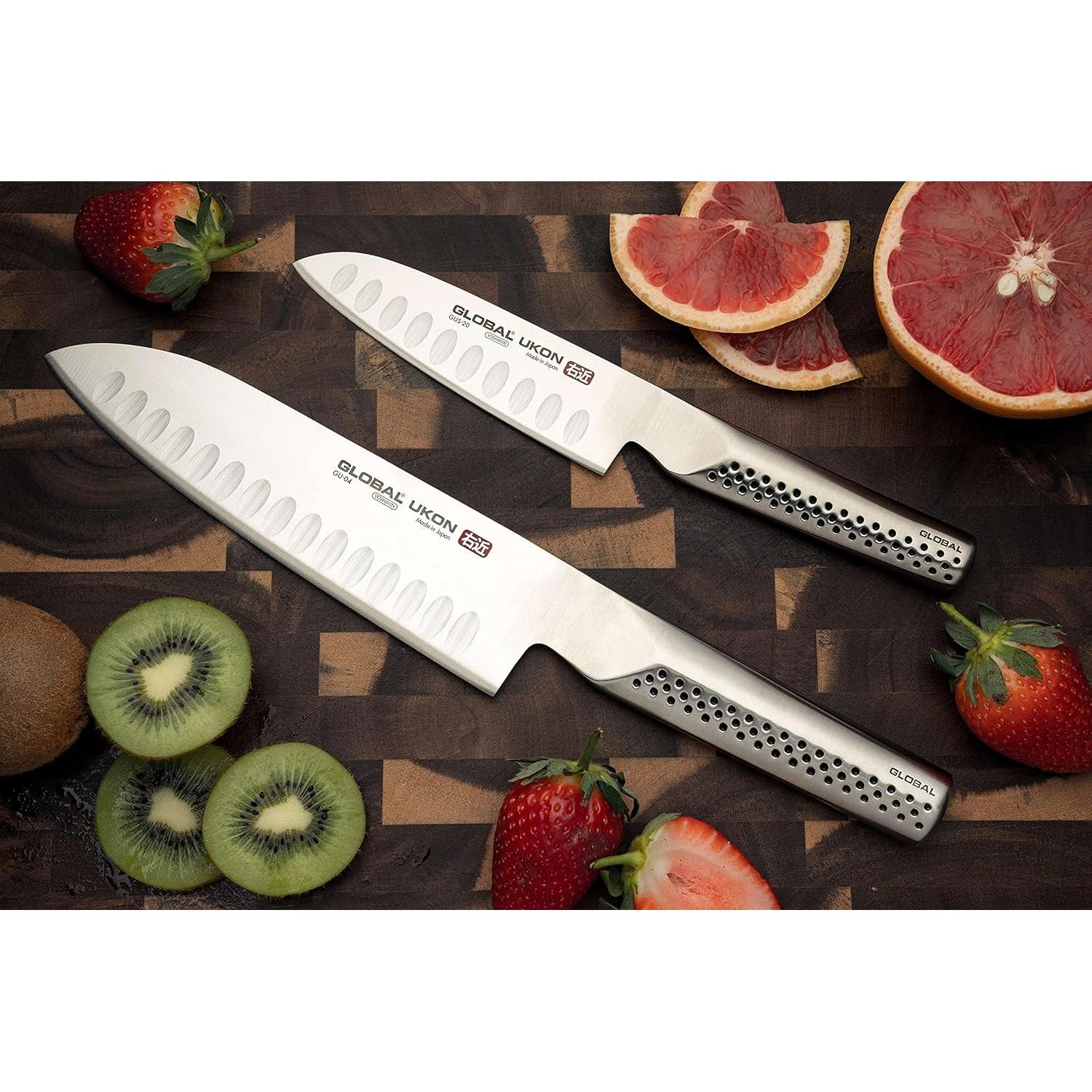 Cuchillo Santoku Global Ukon GUS-20 de 12.7 cm filo hueco