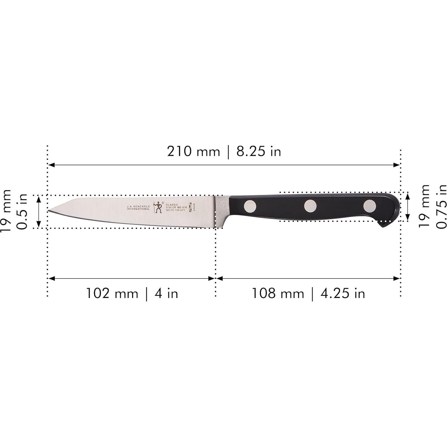 Cuchillo de Pelar Henckels Classic 10.16 cm Acero Inoxidable
