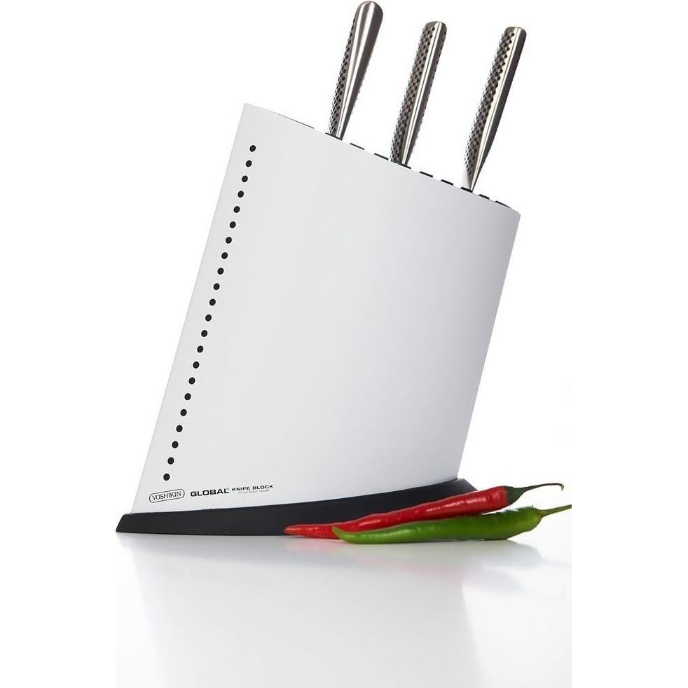 Bloque de Cuchillos Global GKB-52/CW Blanco 10 Ranuras