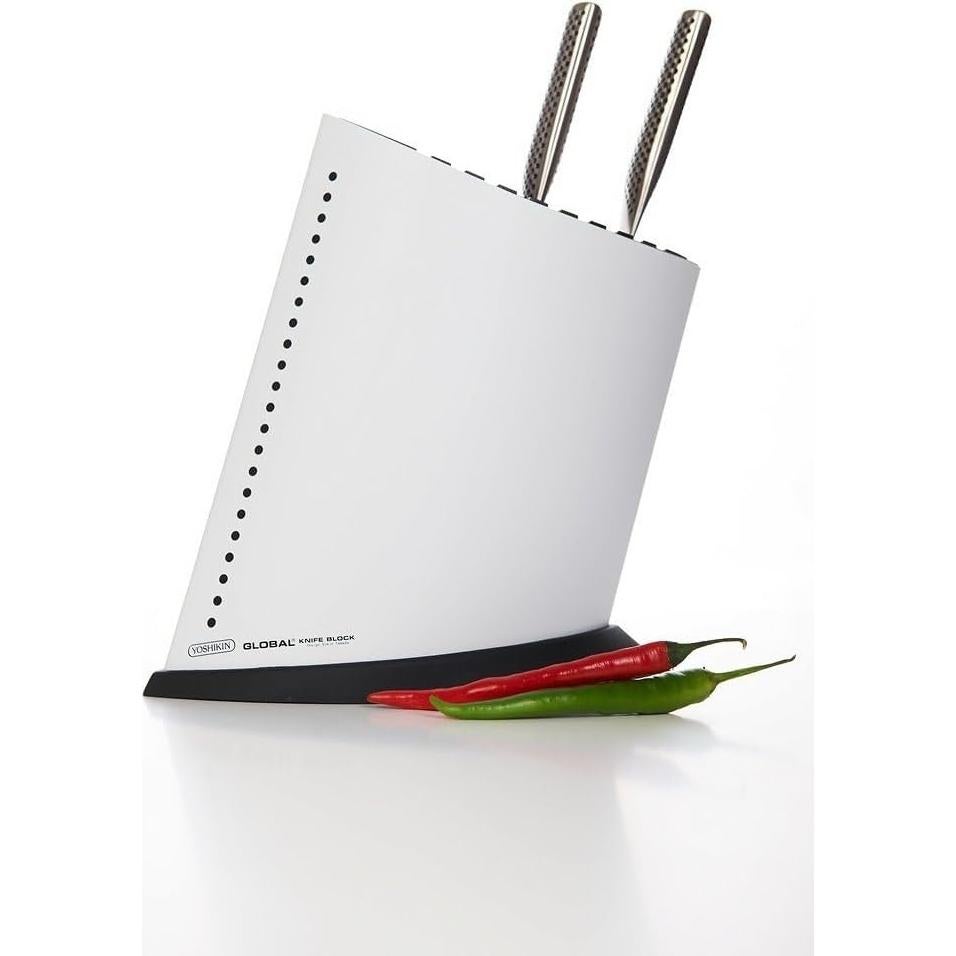 Bloque de Cuchillos Global GKB-52/CW Blanco 10 Ranuras