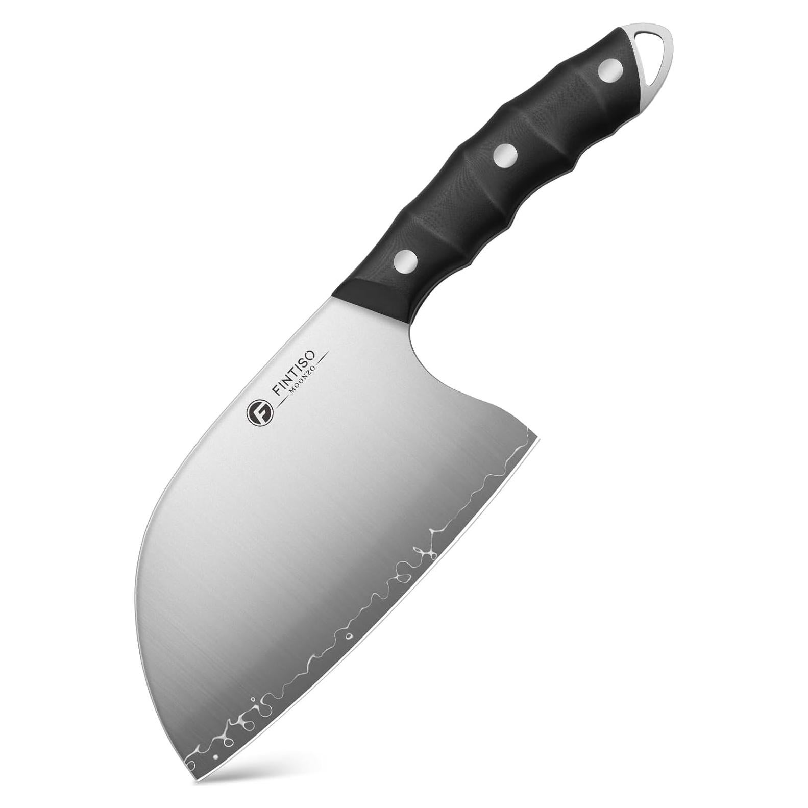 Cuchillo de Hacha de Carne FINTISO 6.5" Acero Inoxidable G10