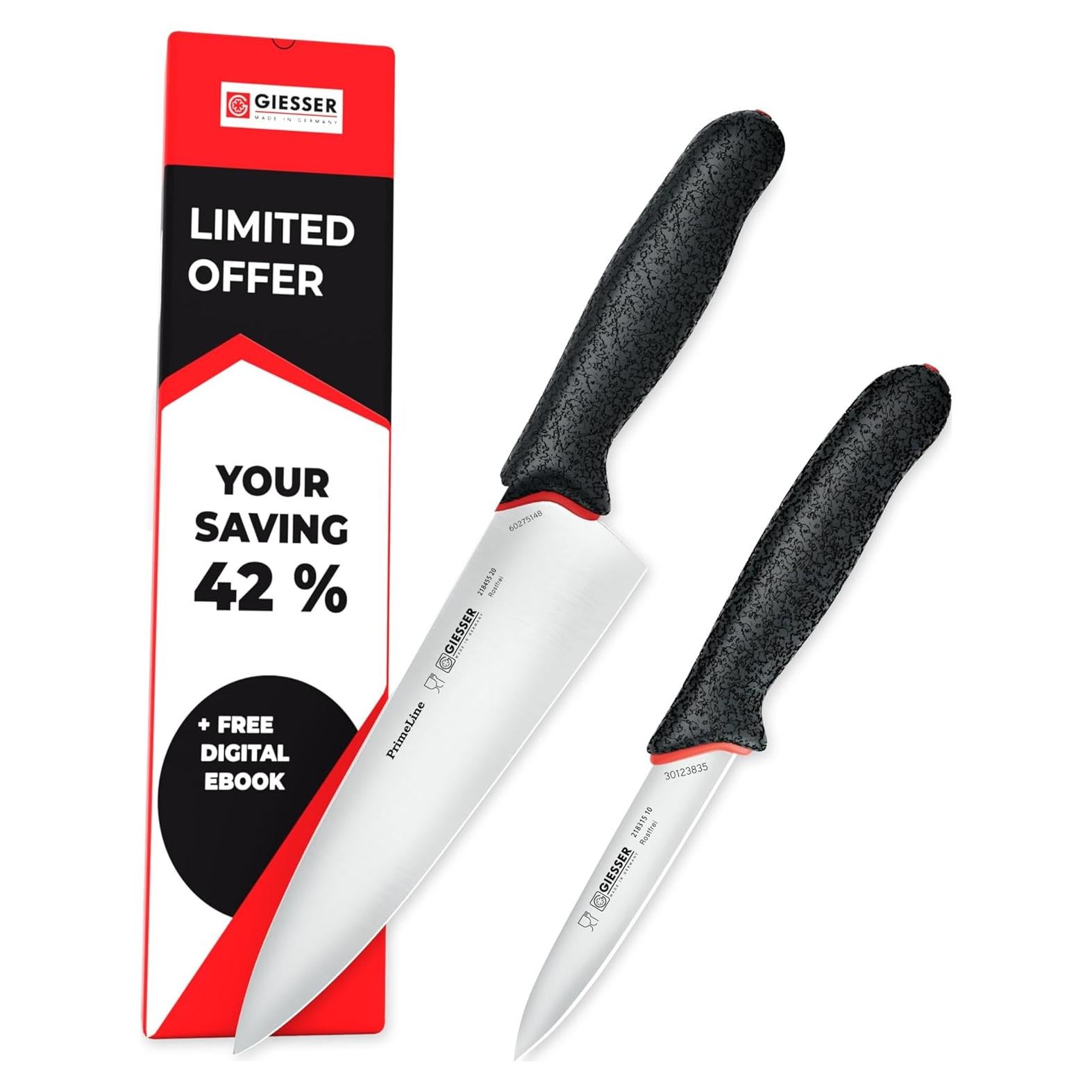 Cuchillo de Chef Giesser 20.32 cm Inoxidable + Cuchillo de Verduras