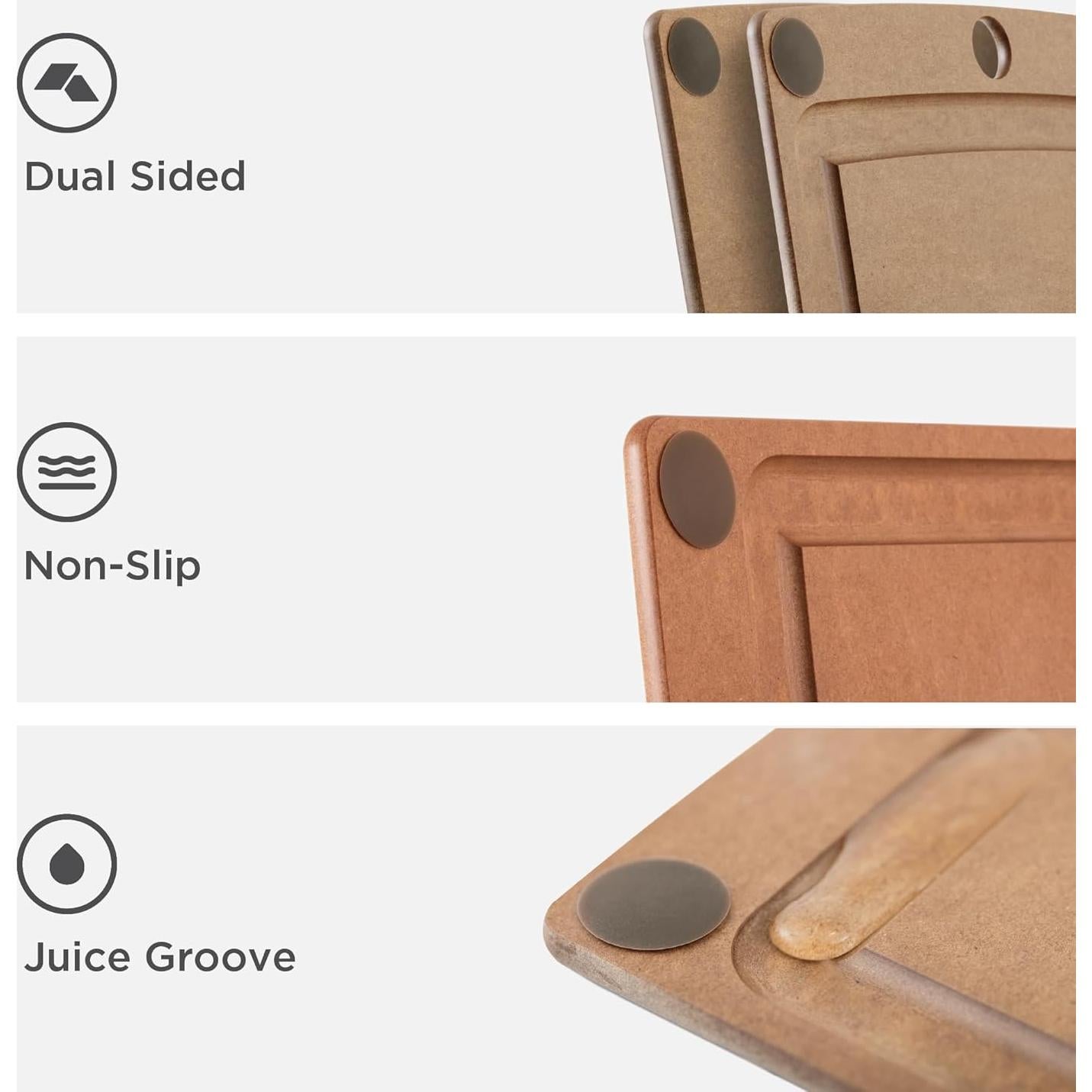 Tabla de Cortar Epicurean Todo en Uno 44.5x33 cm Nuez