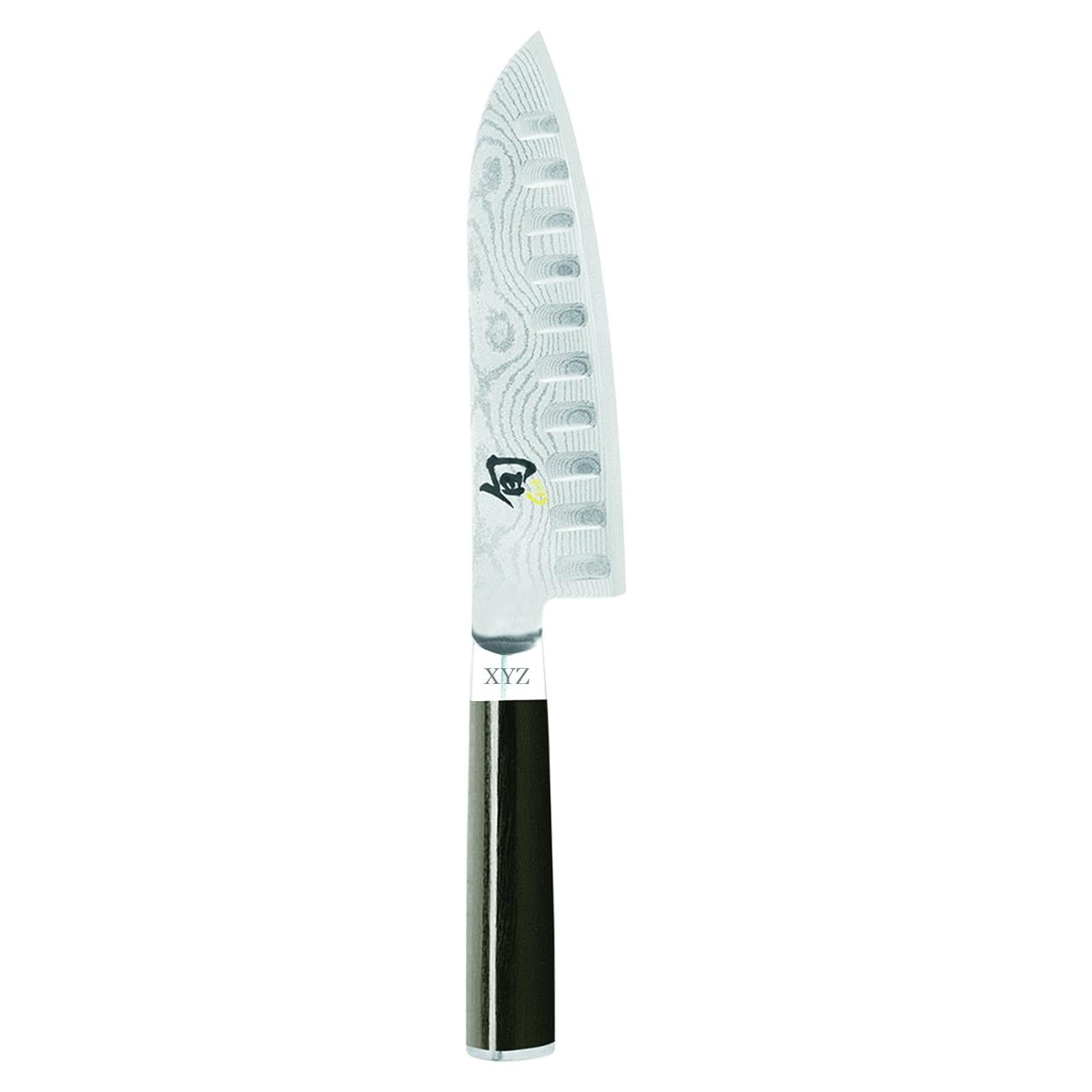 Cuchillo Santoku Shun 17.78 cm Acero VG-MAX Molienda Hueca