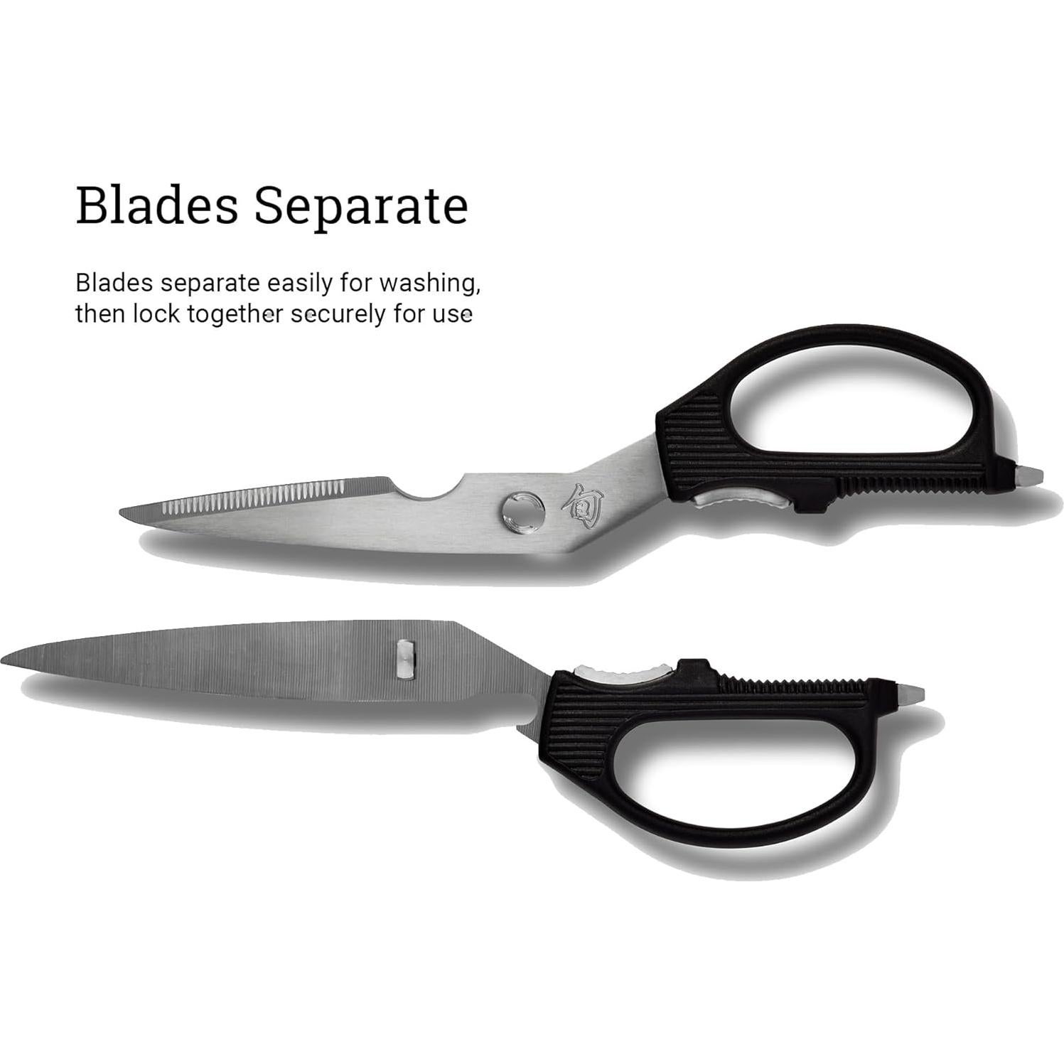 Tijeras de Cocina Multiusos Shun DM7300, Acero Inoxidable 420J2