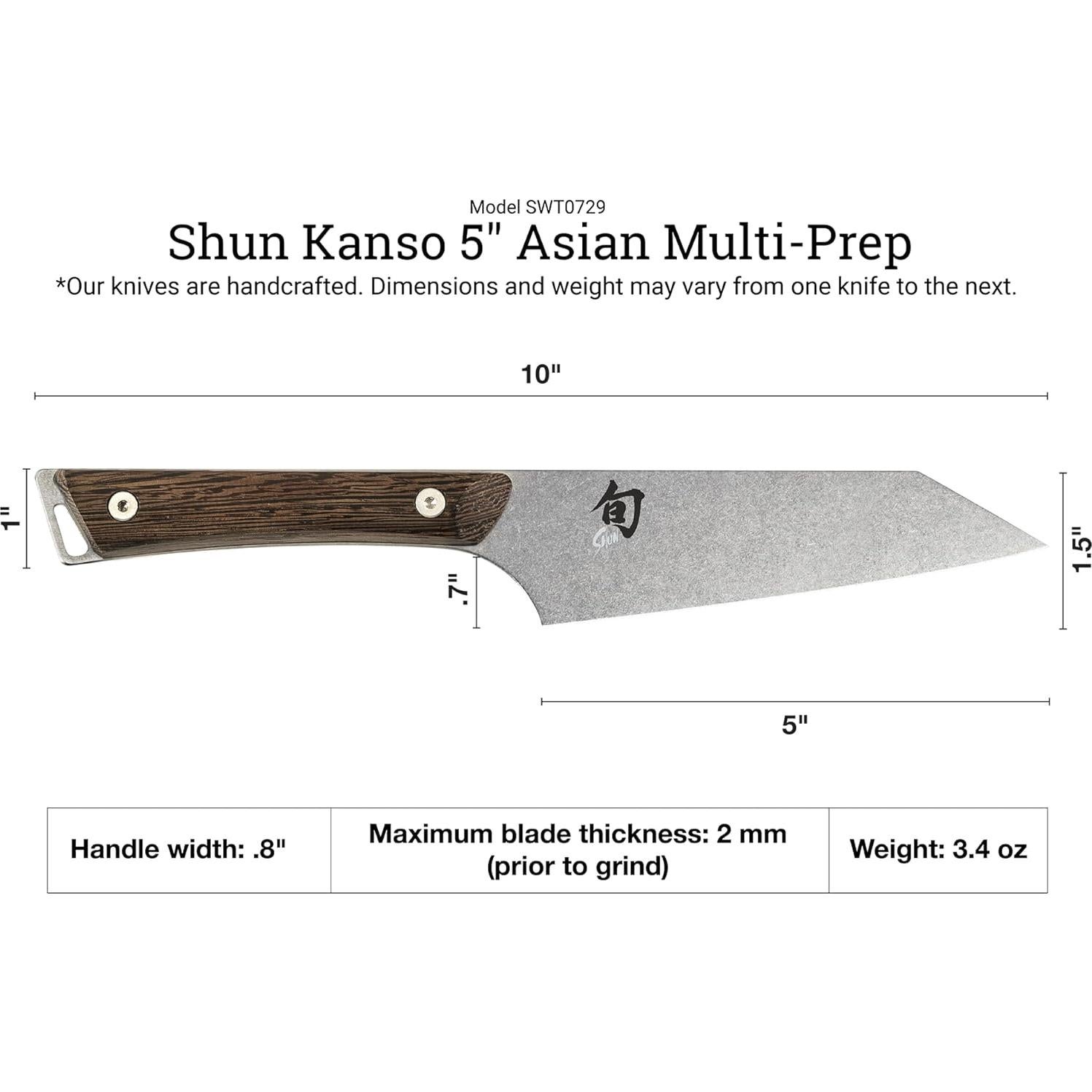 Cuchillo Multi-Prep Shun Kanso 12.7 cm Acero Inoxidable