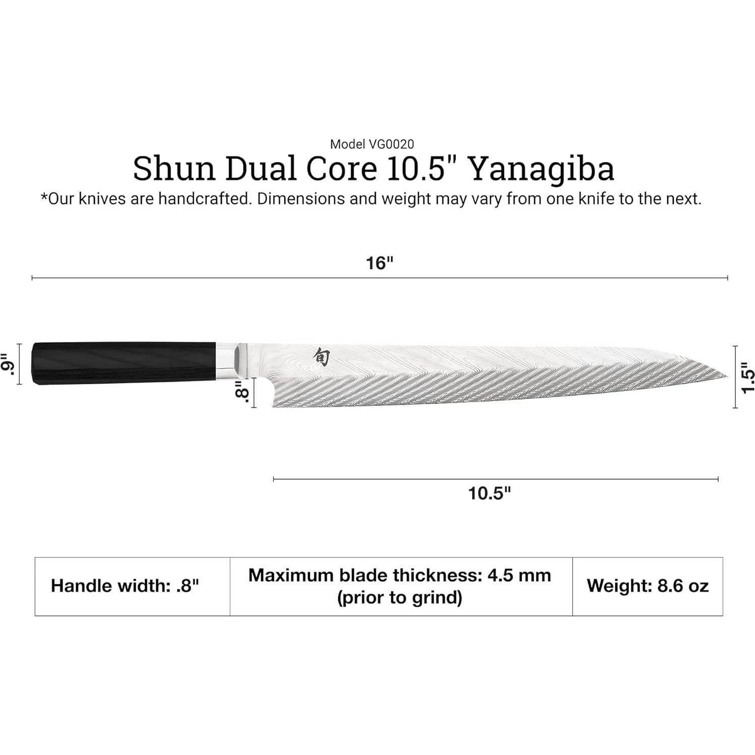 Cuchillo Yanagiba Shun Dual Core 26.67 cm para Sushi