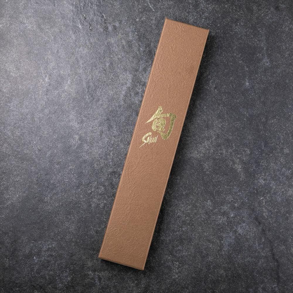 Cuchillo Nakiri Shun Premier 14 cm Acero Damasco Pakkawood