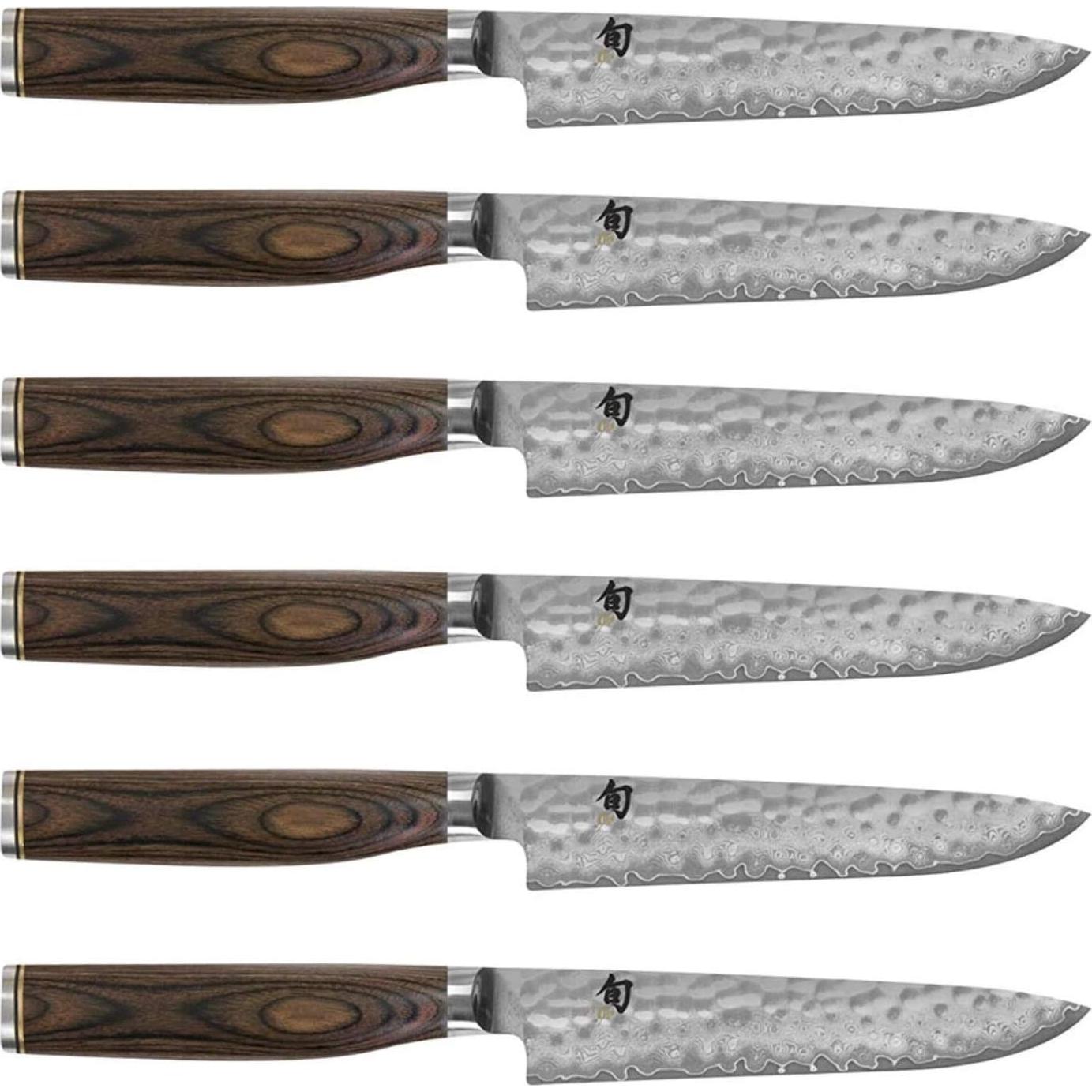 Conjunto de cuchillos de carne Shun Premier 6 piezas con bloque