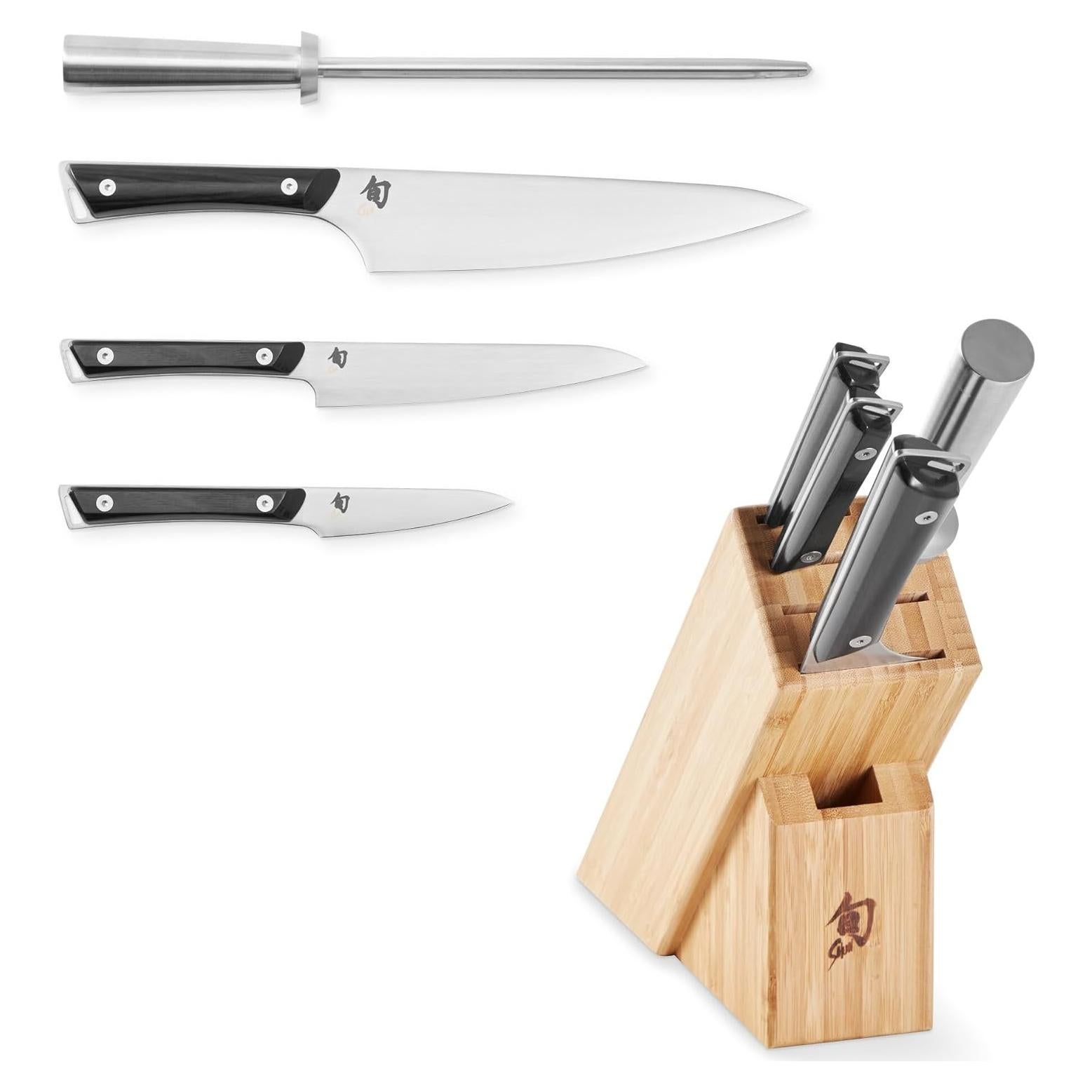 Conjunto de Cuchillos de Cocina Shun Kazahana 5 Piezas