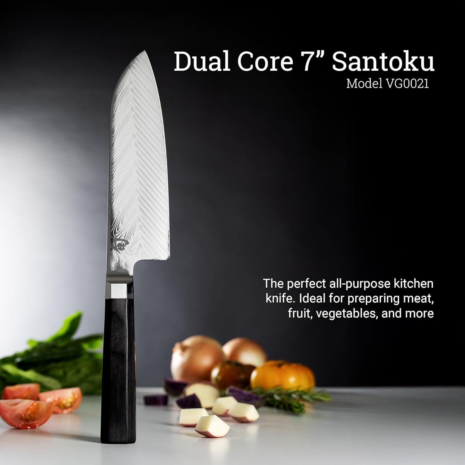 Cuchillo Santoku Shun Dual Core 17.78 cm Acero Inoxidable