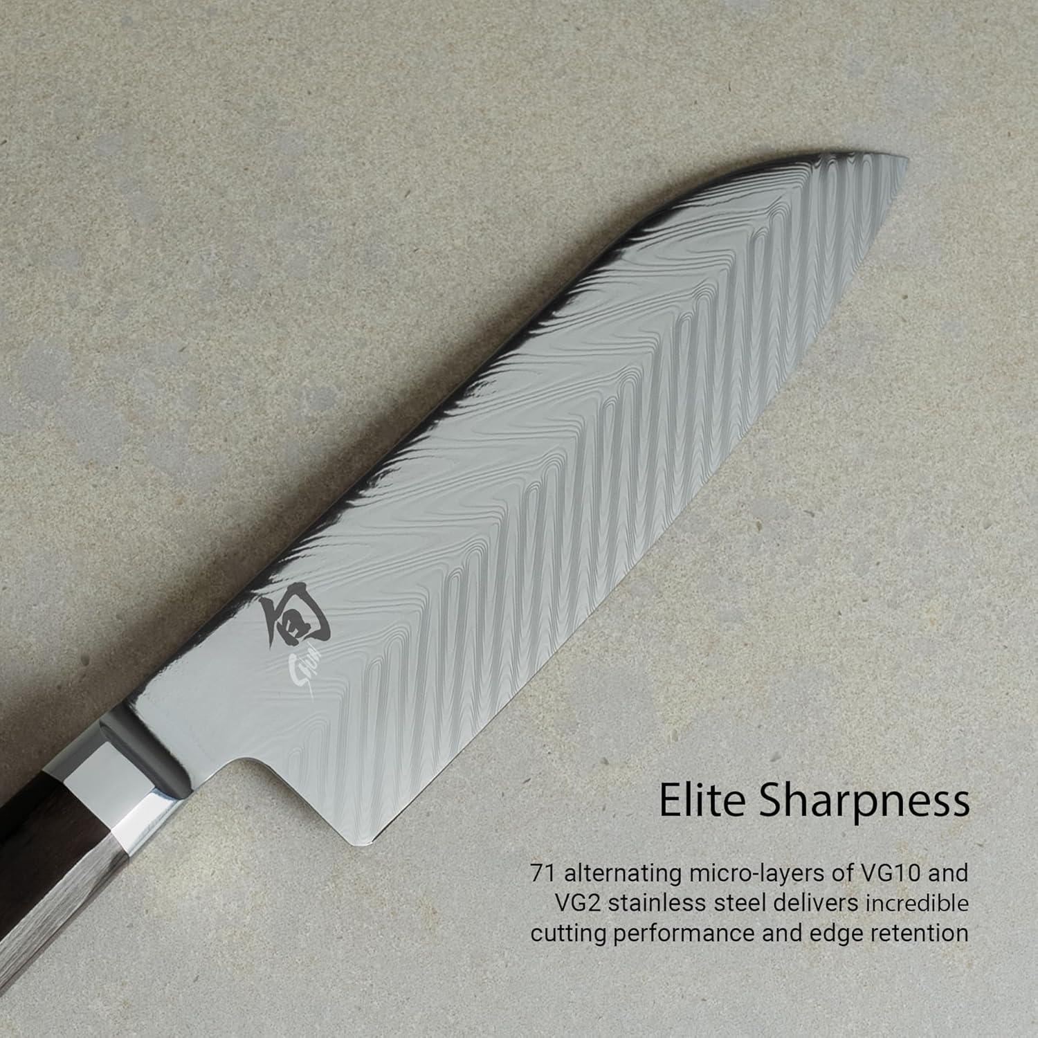 Cuchillo Santoku Shun Dual Core 17.78 cm Acero Inoxidable