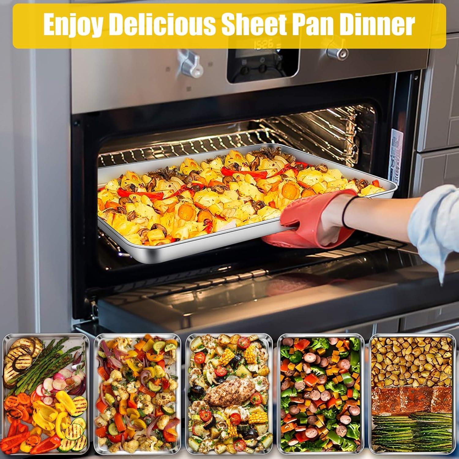 Bandeja para Hornear Homikit 40.6x30.5 cm Acero Inoxidable