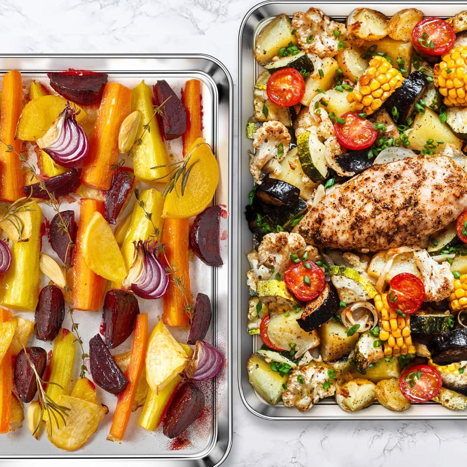 Bandeja para Hornear Homikit 40.6x30.5 cm Acero Inoxidable