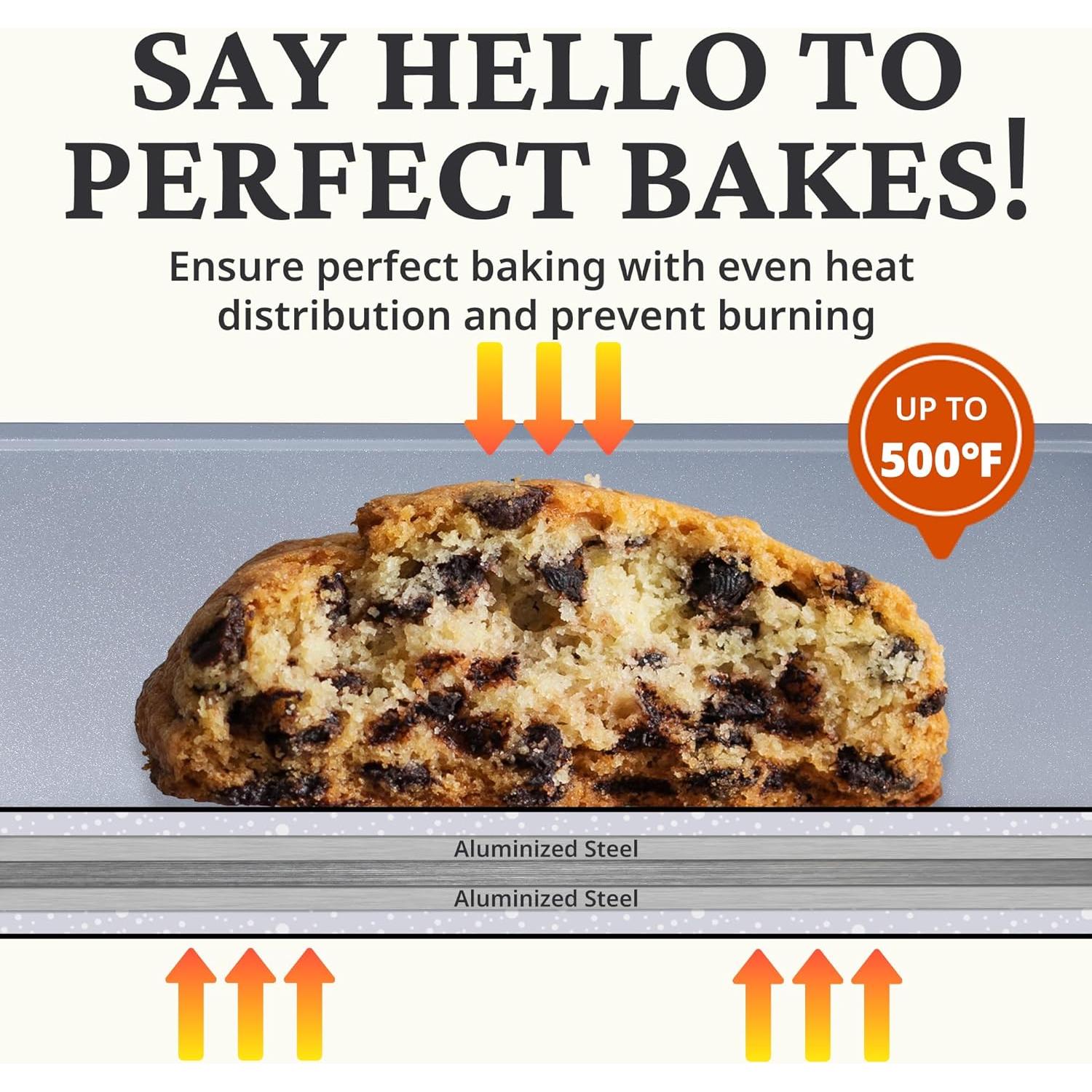 Juego de Bandejas para Hornear BRONYPRO 3 Piezas Cerámica Antiadherente