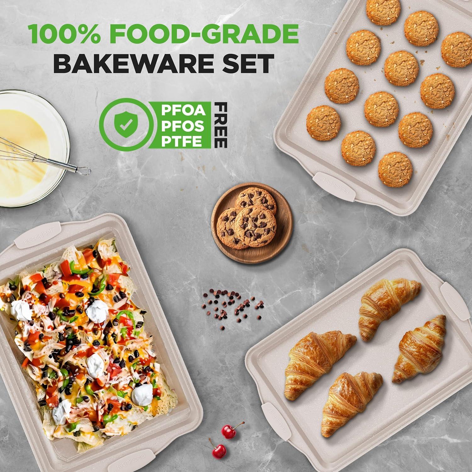 Set de 3 Bandejas para Galletas Antiadherentes NutriChef