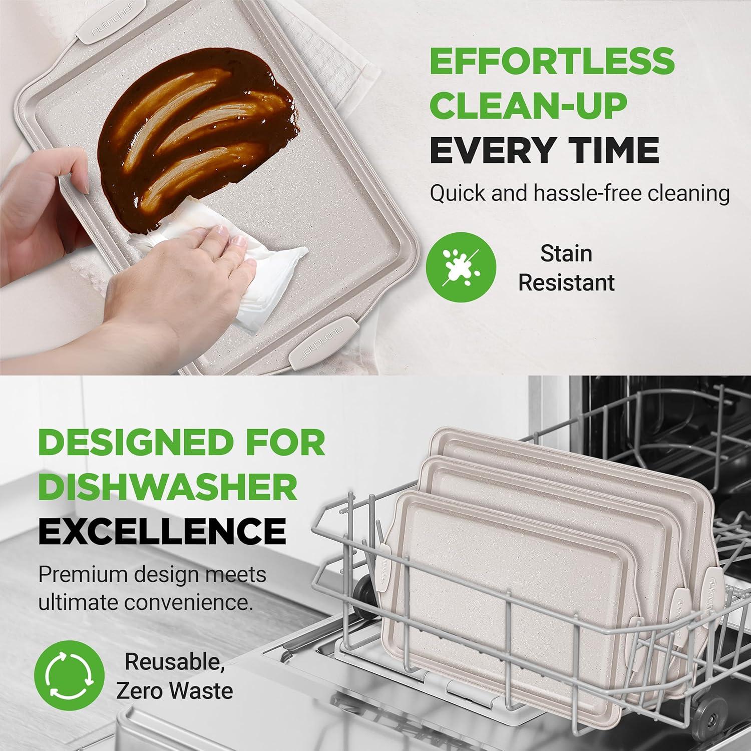 Set de 3 Bandejas para Galletas Antiadherentes NutriChef