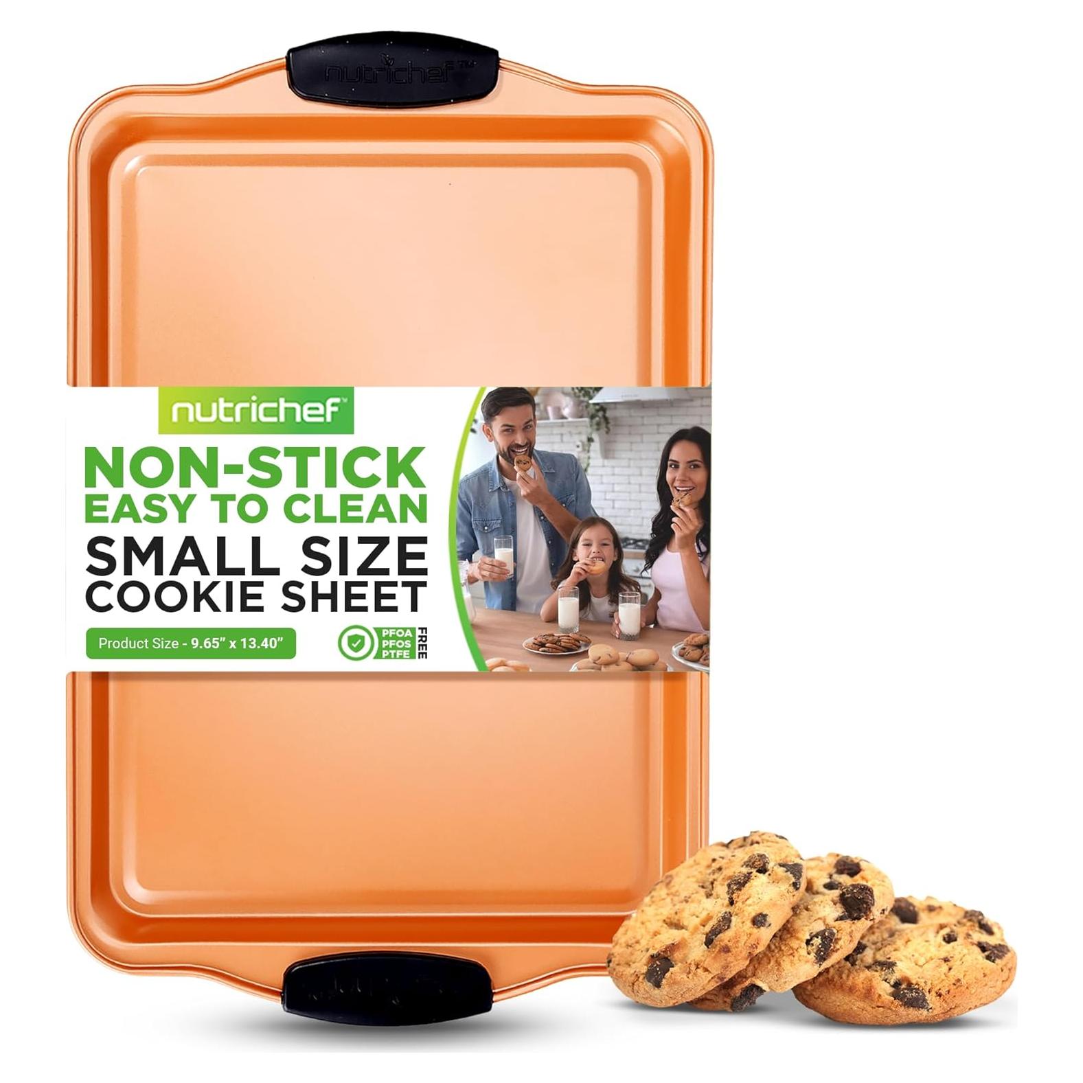 Bandeja para Galletas Antiadherente NutriChef 34x24cm Cobre