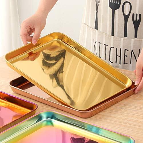 Bandeja de Horno Antiadherente Acero Inoxidable 30.99x24cm Plata