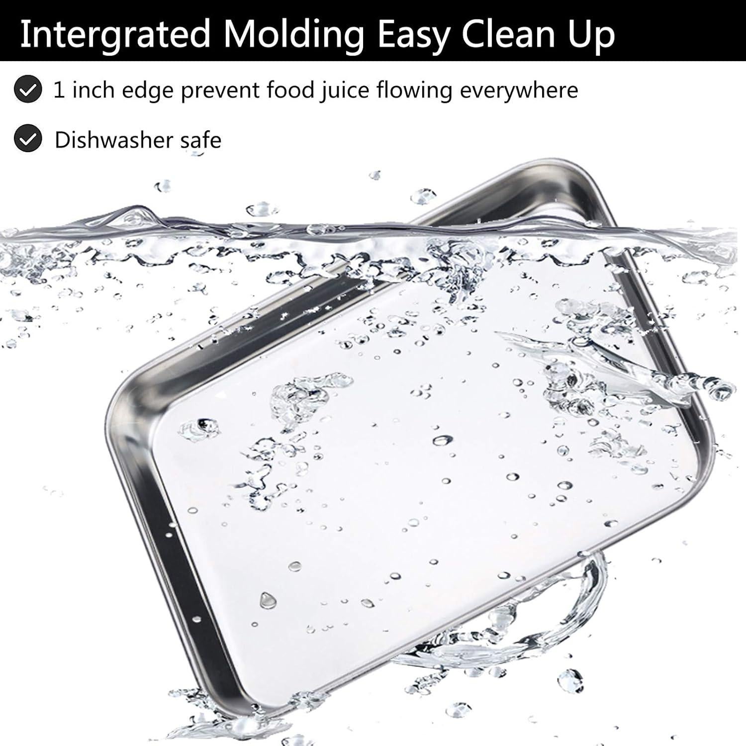 Juego de 5 bandejas para hornear Bastwe 44.5x33cm acero inoxidable