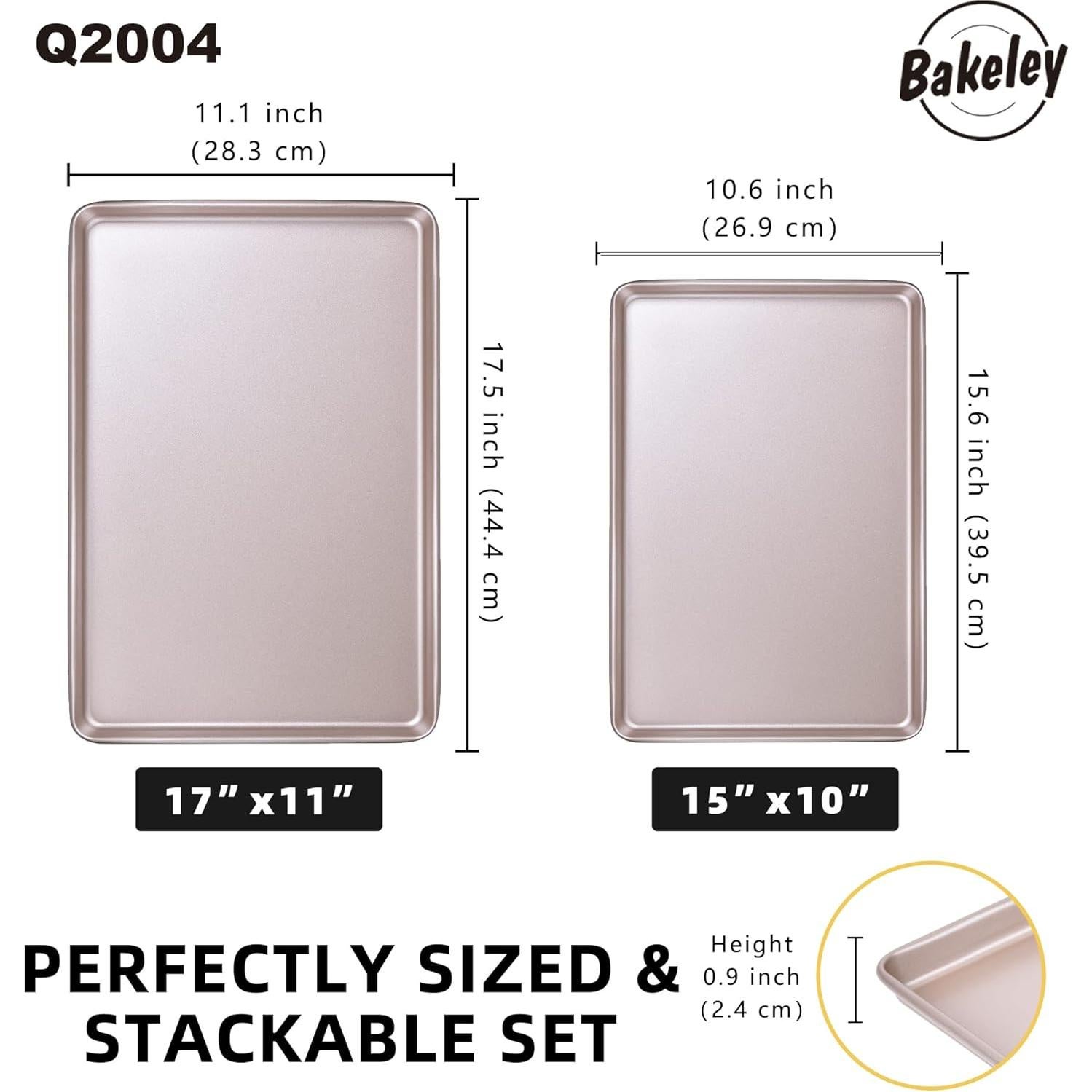 Juego de bandejas para hornear Bakeley 39.9cm y 34.3cm oro