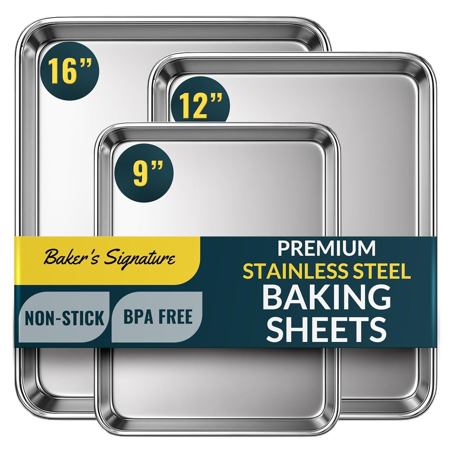 Juego de bandejas para hornear Baker's Signature 3 piezas 23-41 cm