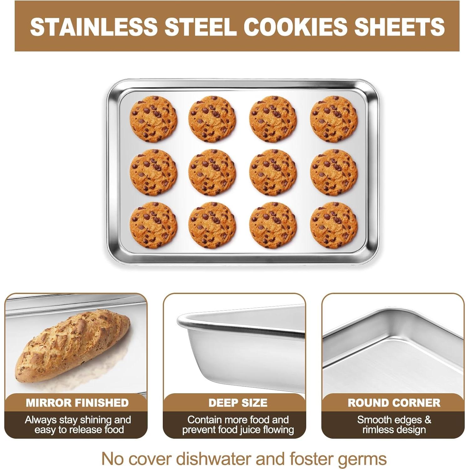 Juego de bandejas para hornear 12 piezas HKJ Chef 40.6x30.5 cm