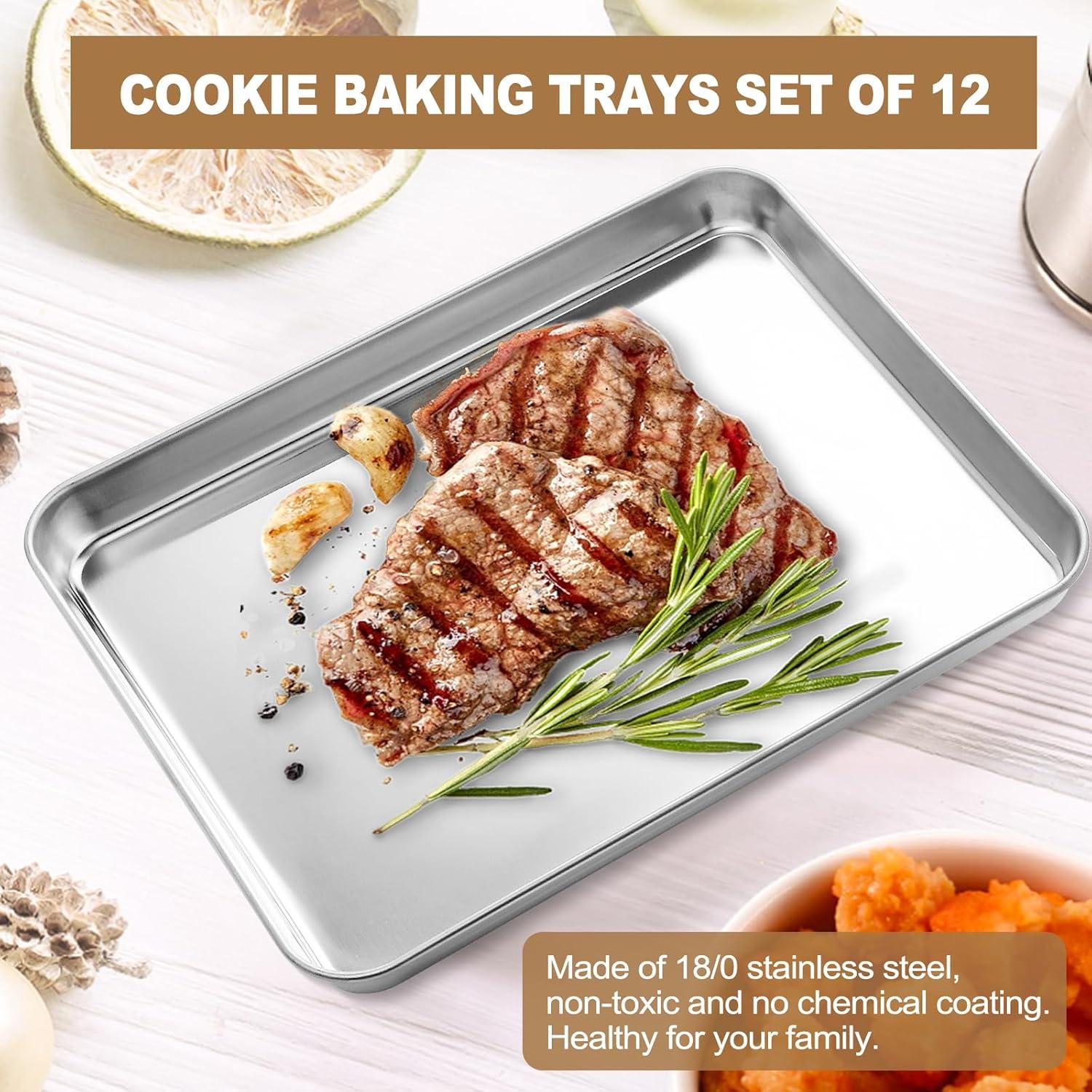 Juego de bandejas para hornear 12 piezas HKJ Chef 40.6x30.5 cm