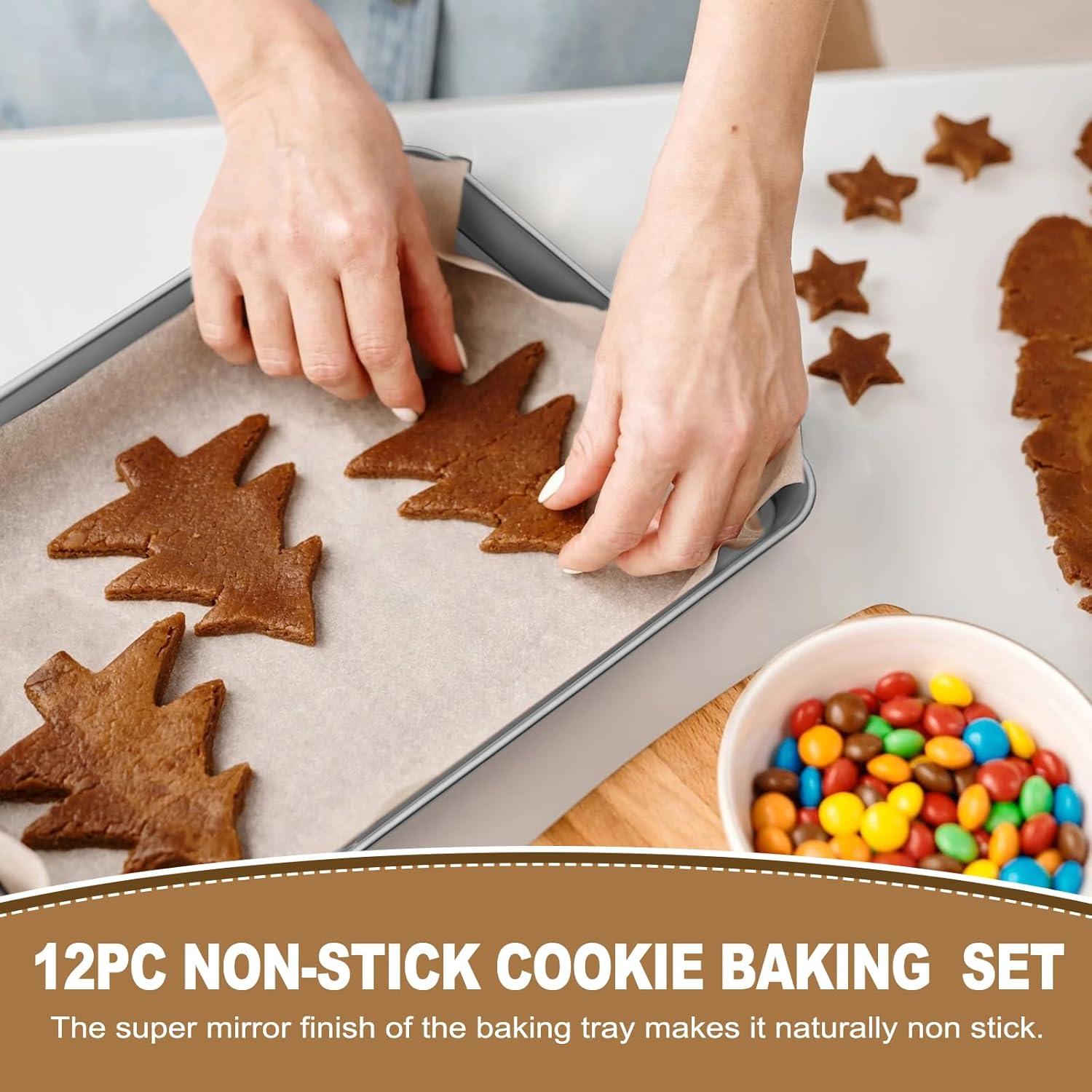 Juego de bandejas para hornear 12 piezas HKJ Chef 40.6x30.5 cm