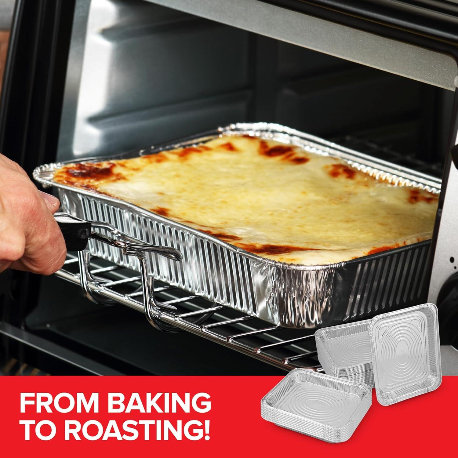 30 Bandejas de Aluminio Desechables 9x13 Stock Your Home