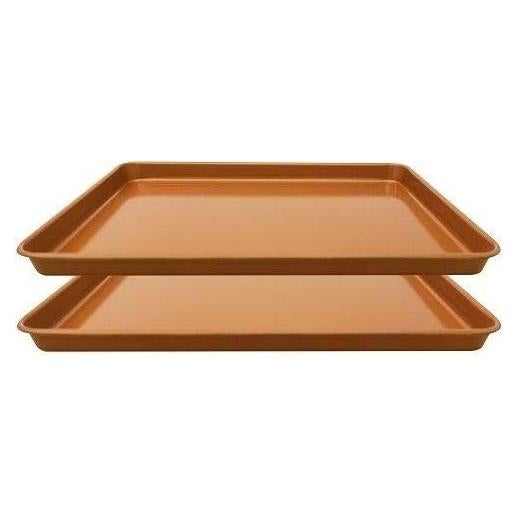 Juego de 2 bandejas para hornear Volar cobre 27.9 x 40.6 cm