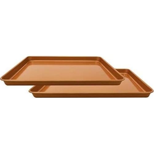 Juego de 2 bandejas para hornear Volar cobre 27.9 x 40.6 cm