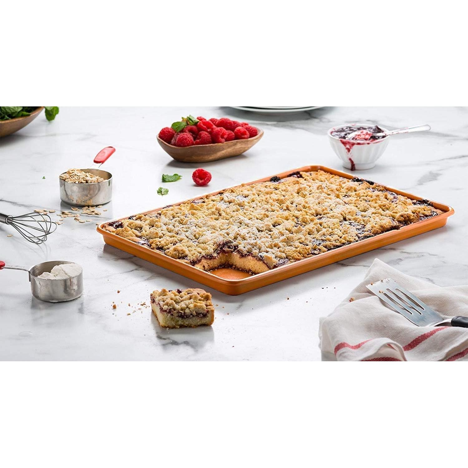 Juego de 2 bandejas para hornear Volar cobre 27.9 x 40.6 cm