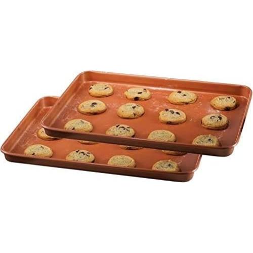 Juego de 2 bandejas para hornear Volar cobre 27.9 x 40.6 cm